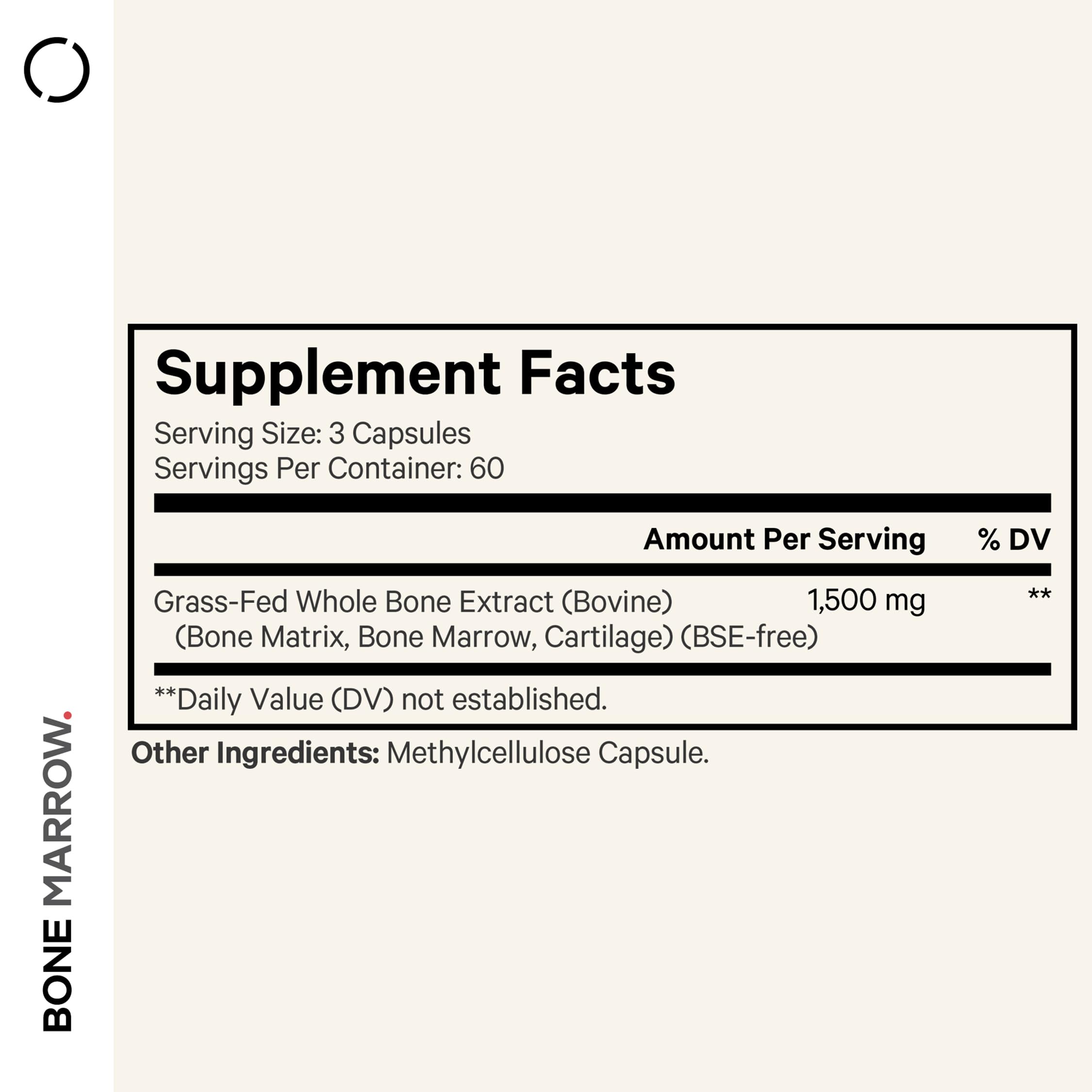 Codeage Grass-Fed Bone Marrow Supplement – Freeze-Dried, Non-Defatted Beef Bone Matrix & Cartilage – 1500mg per Serving, 180 Capsules Codeage uk supplements
