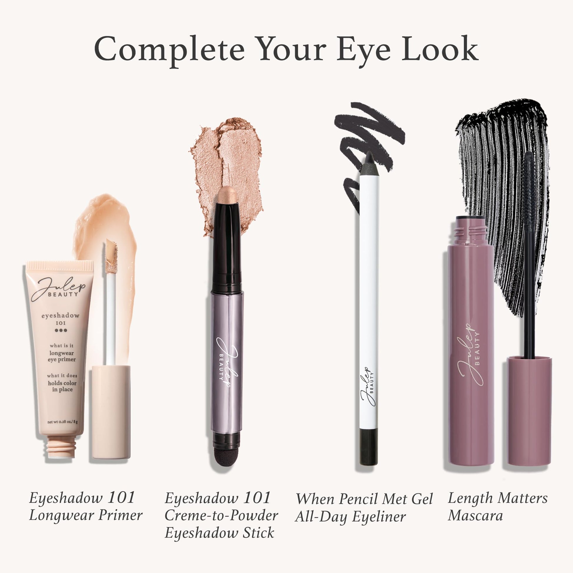 Julep Eyeshadow 101 Crème-to-Powder Waterproof Eyeshadow Stick Duo – Long-Lasting, Crease-Proof, Easy Apply with Built-in Smudger - Desert & Champagne Julep uk supplements