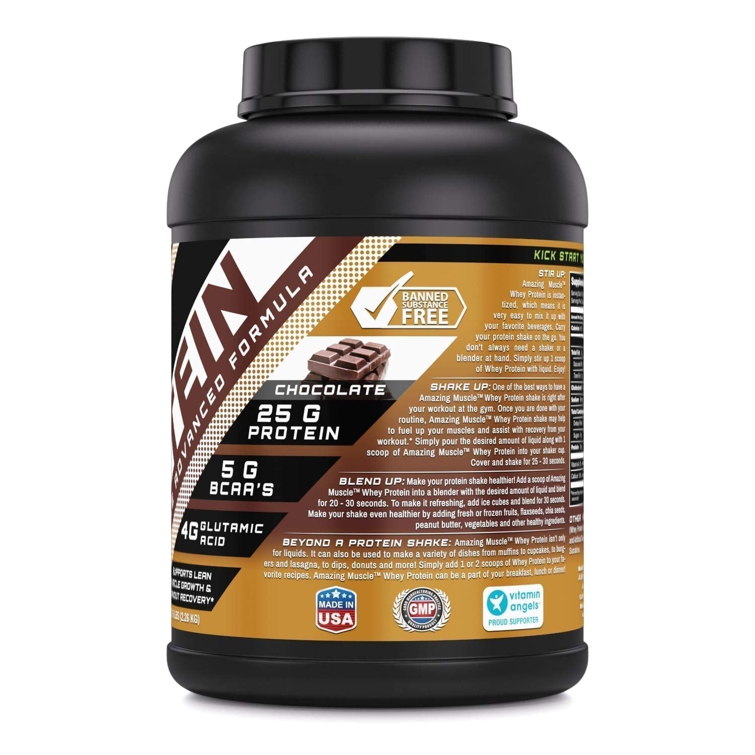 Amazing Muscle 100% Whey Protein Powder *Advanced Formula with Whey Protein Amazing Nutrition uk supplements