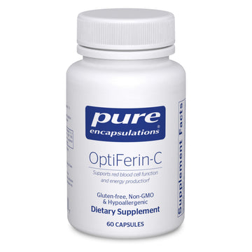 Pure Encapsulations OptiFerin-C - for Red Blood Cells & Energy - Iron Absorption Support - Energy Supplement* - Vitamin C Enriched - Gluten Free & Non-GMO - 60 Capsules Pure Encapsulations uk supplements