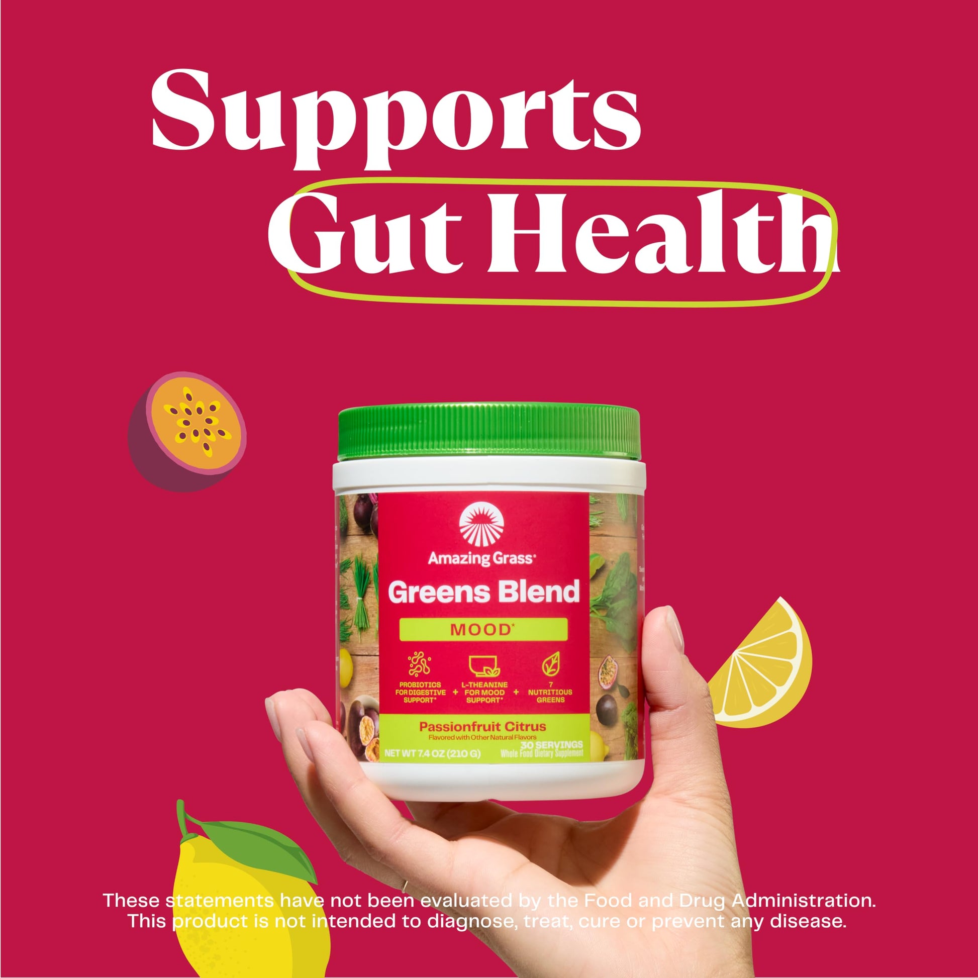 Amazing Grass Greens Blend Mood: Super Greens Powder Smoothie Mix for Mood, Relaxat Amazing Grass uk supplements