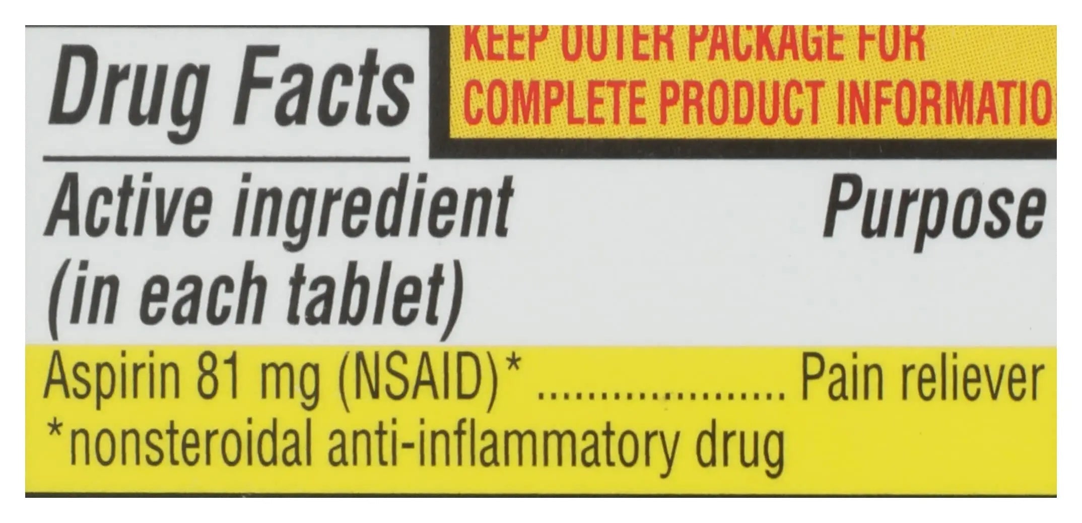 Rite Aid Aspirin Enteric Tablets, 81 mg Aspirin - 120 ct, Low Dose Aspirin | NSAID | Migraine Relief Products | Safety Coated | Enteric Coated Aspirin Regime (Package May Vary) Rite Aid uk supplements