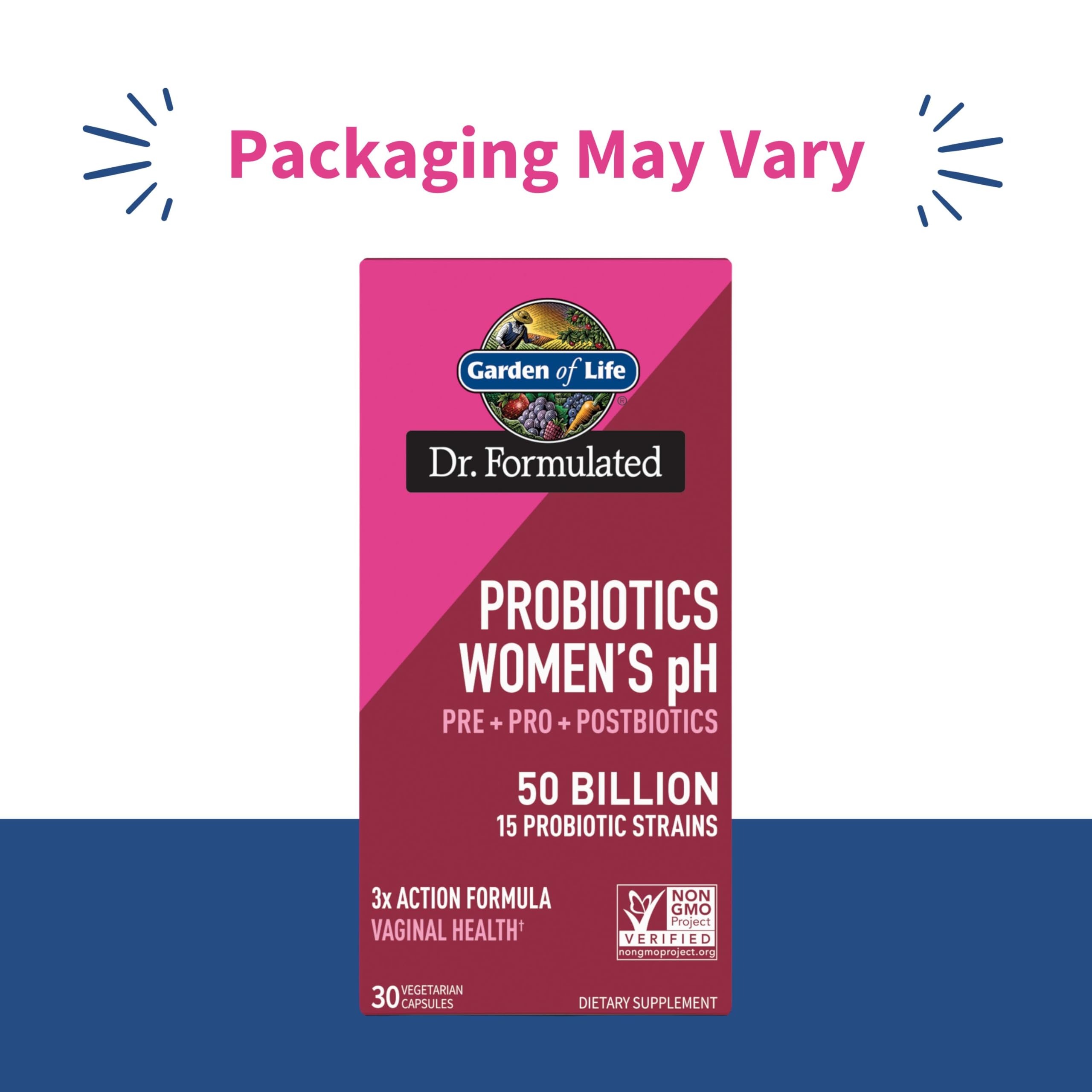 Garden of Life Dr Formulated Once Daily 3-in-1 Complete Prebiotics, Postbiotics & Probiotics for Women, PRE + PRO + POSTBIOTIC Supplement for Women’s Digestive, Immune & Vaginal Health, 30 Day Supply Garden of Life uk supplements