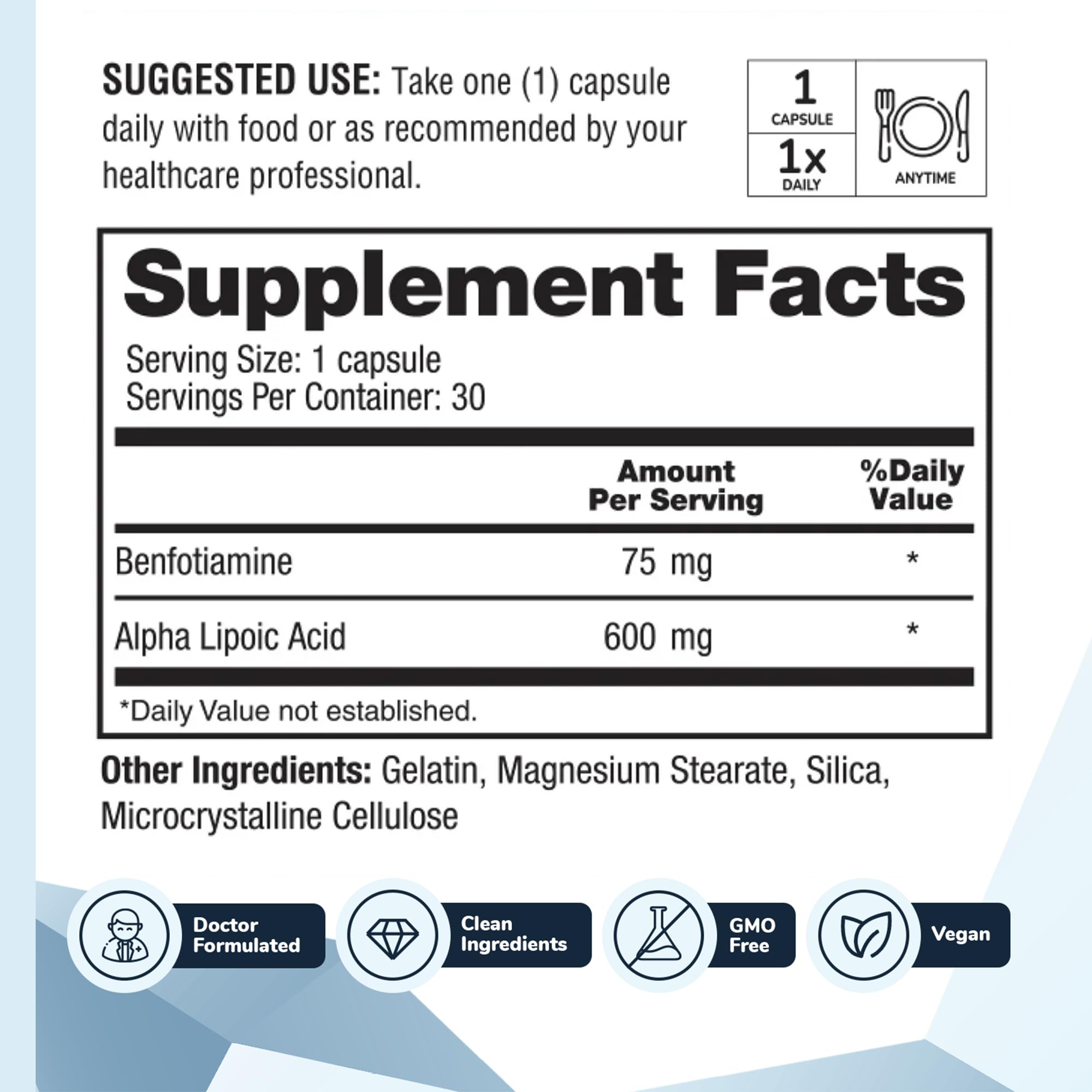 Nervala - Alpha Lipoic Acid 600mg - ALA Supplement Antioxidant for Nerve, Energy & Circulation Support- Extra Strength with Benfotiamine - Made in USA, Lab Tested - 30 Capsules, 1 Month Supply Barton Nutrition uk supplements