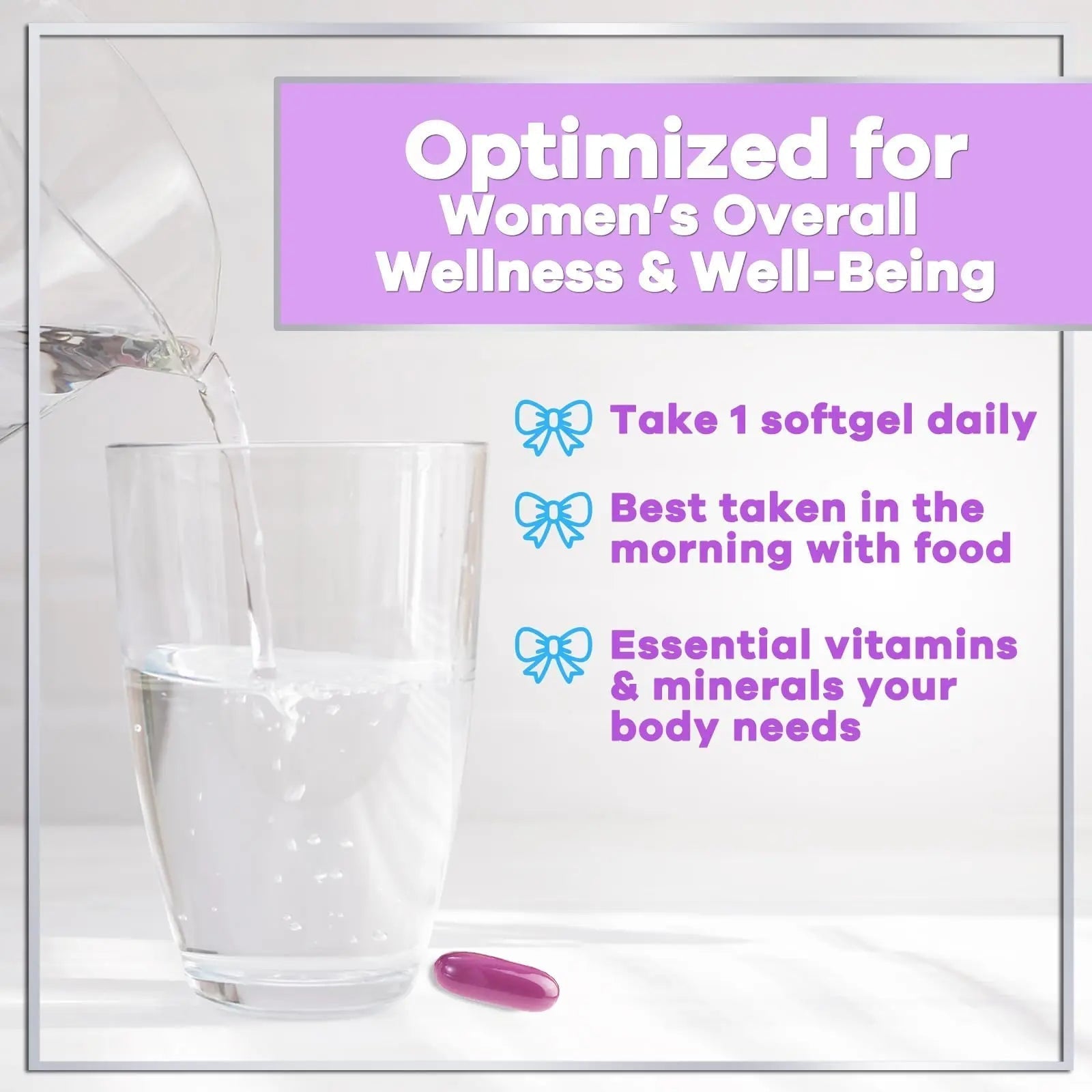 Multivitamin For Women - Complete Daily Woman's Multivitamins with Biotin, Calcium, Folic Acid, Iron, Zinc, Vitamin A, C, D, E & B Vitamins Hello Lovely! uk supplements