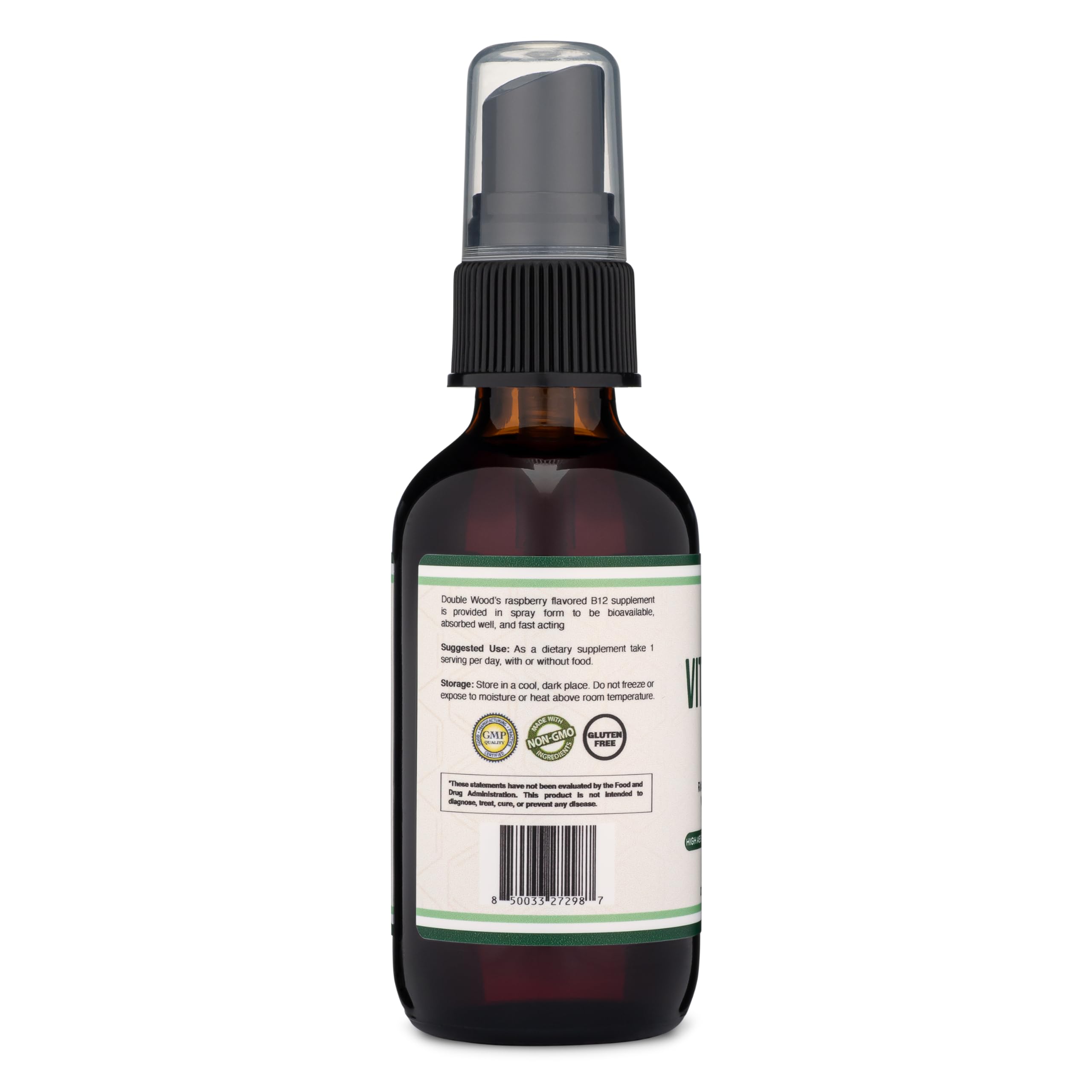 Vitamin B12 Sublingual Spray (2 Spray Dose of Vitamin 12 1000mcg, 3 Spray Serving Size Double Wood Supplements uk supplements
