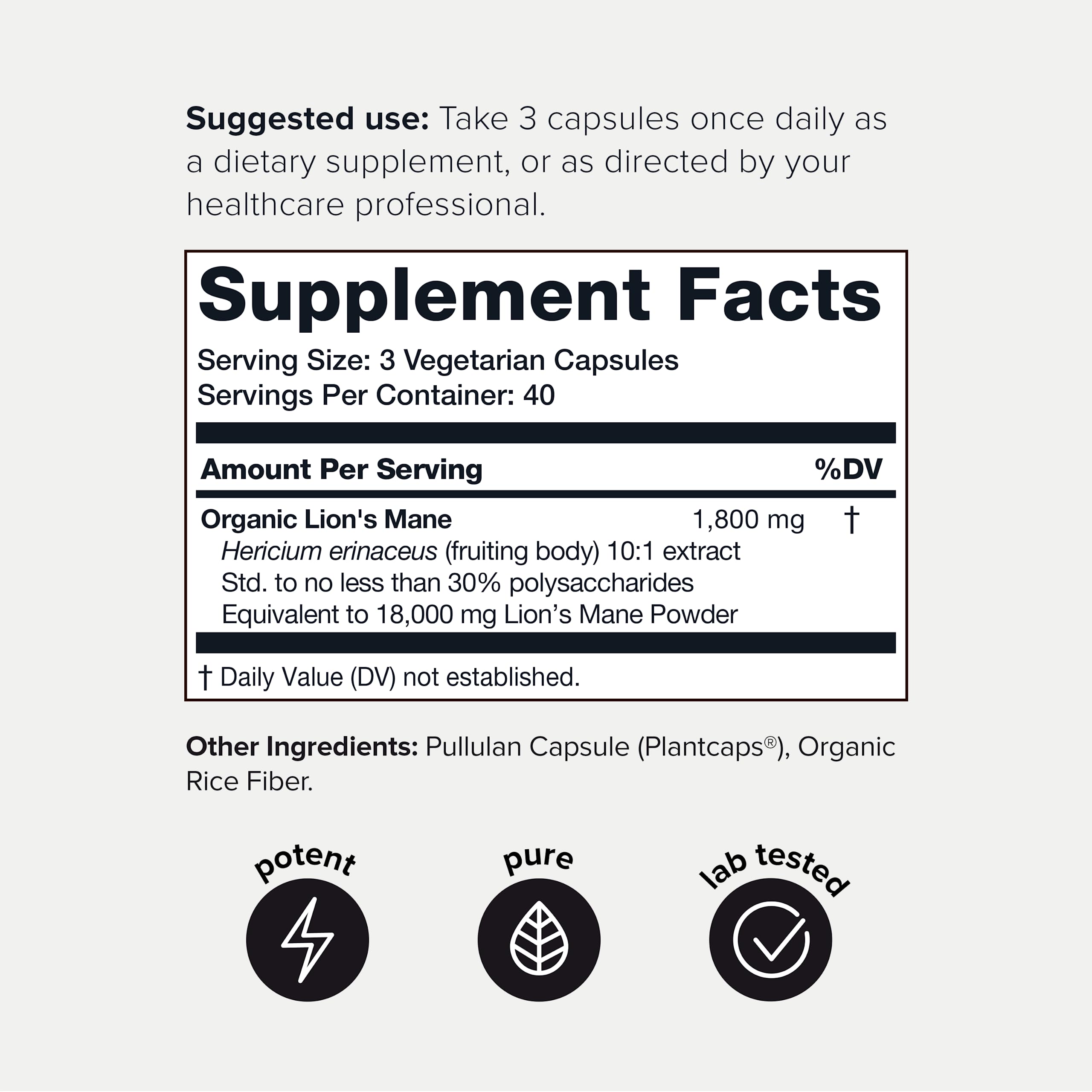 Toniiq 18,000mg 10x Concentrated Ultra High Strength Extract - Made with Organic Lions Toniiq uk supplements