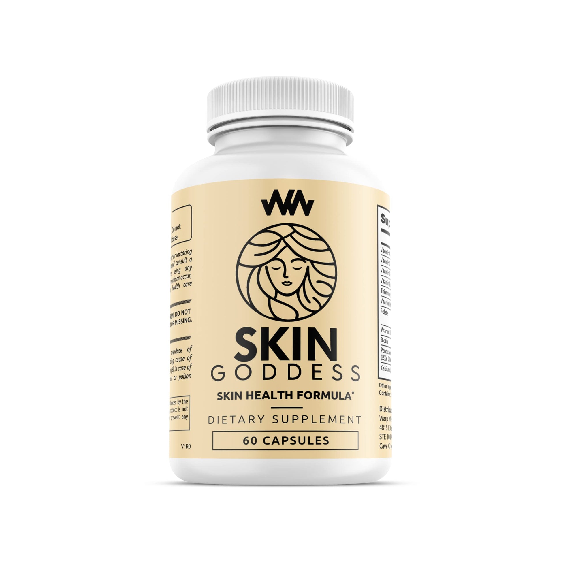 Warped Wellness Womens Skin Health Supplement | Supports Radiant and Youthful Female Complexion | Chinese Peony for Clear Skin and Feminine Glow | Skin Goddess Warped Wellness uk supplements