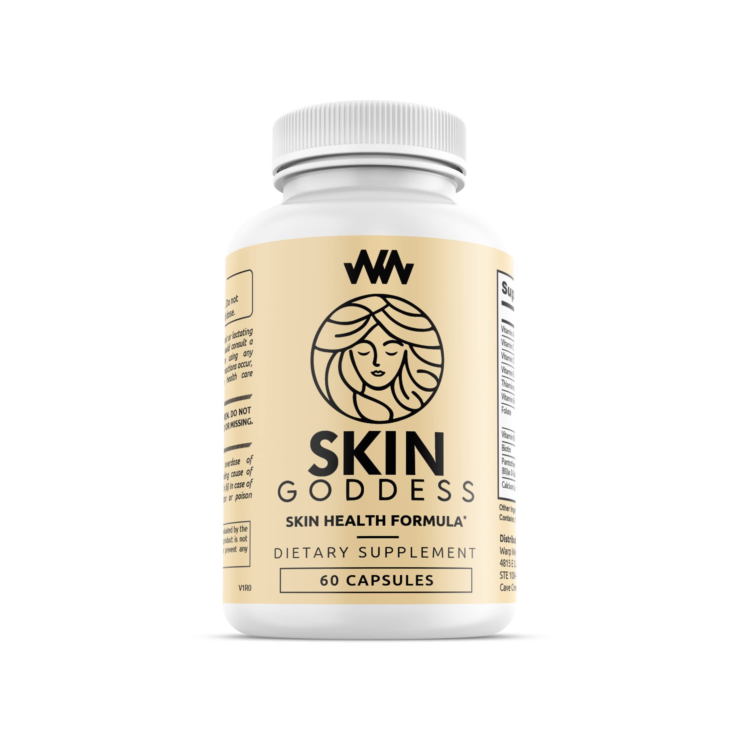 Warped Wellness Womens Skin Health Supplement | Supports Radiant and Youthful Female Complexion | Chinese Peony for Clear Skin and Feminine Glow | Skin Goddess Warped Wellness uk supplements