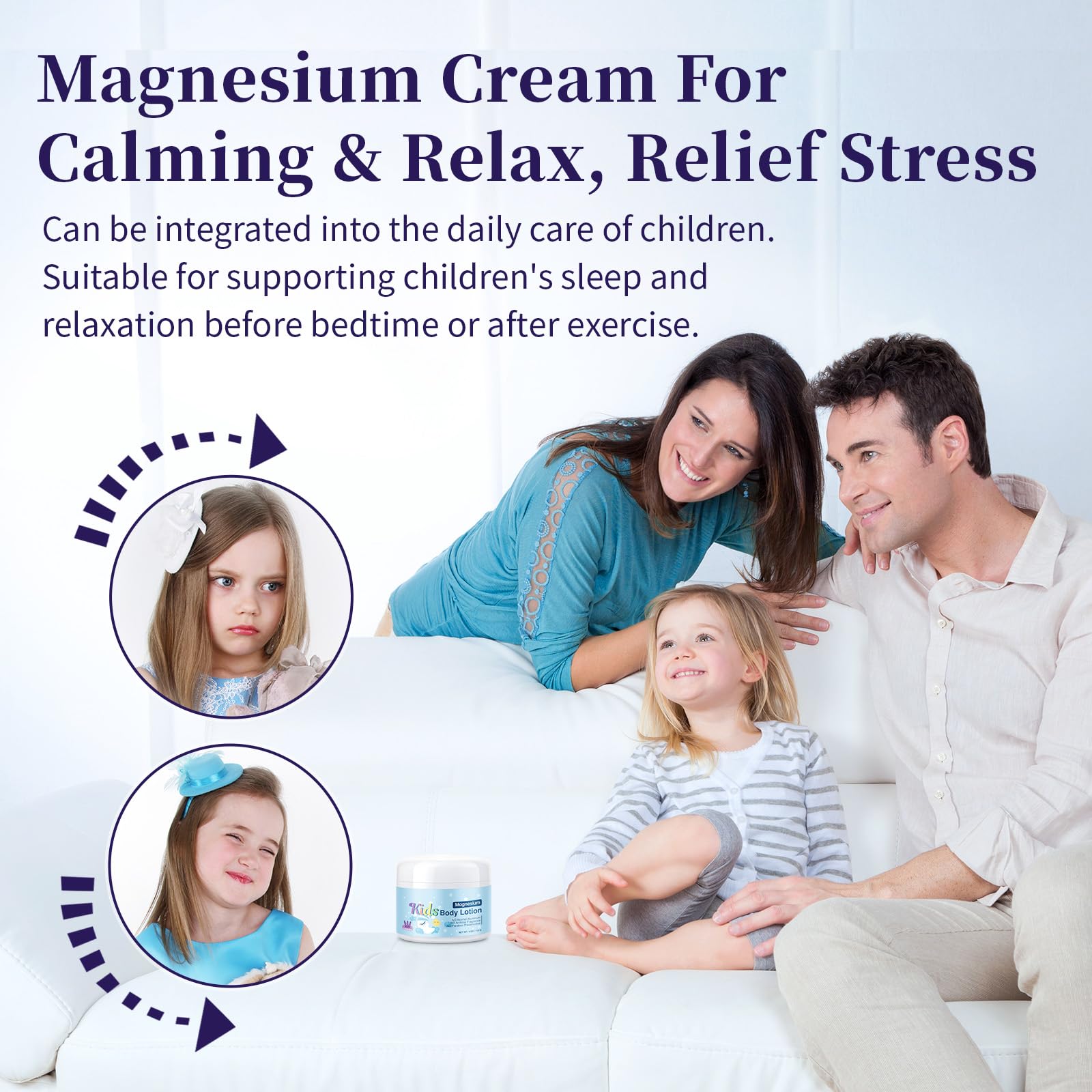 RodPere Magnesium Lotion for Kids & Babies, Bedtime Magnesium Cream for Sleep, Leg Cramps, Lavender Calming Magnesium Oil Lotion for Bone & Muscle Relaxation, Apply to Feet, Legs, Body, 4 OZ. RodPere uk supplements