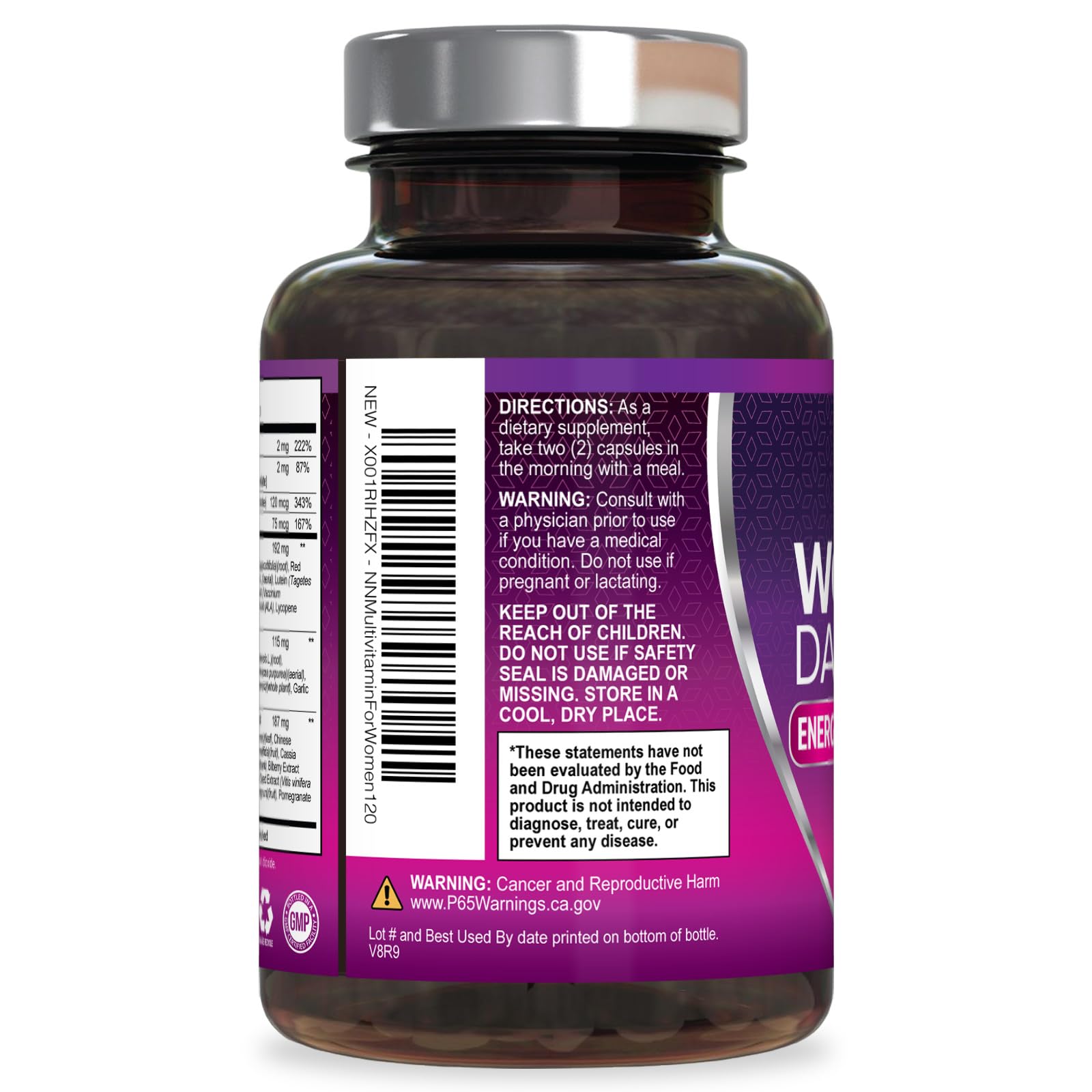 Multivitamin for Women - with Vitamins A, C, D, E, B6, B12, Zinc, Calcium & Magnesium, Womens Daily Multi Vitamin Multimineral Supplement for Bone Health, Energy & Immune Support - 120 Capsules Nature's Nutrition uk supplements
