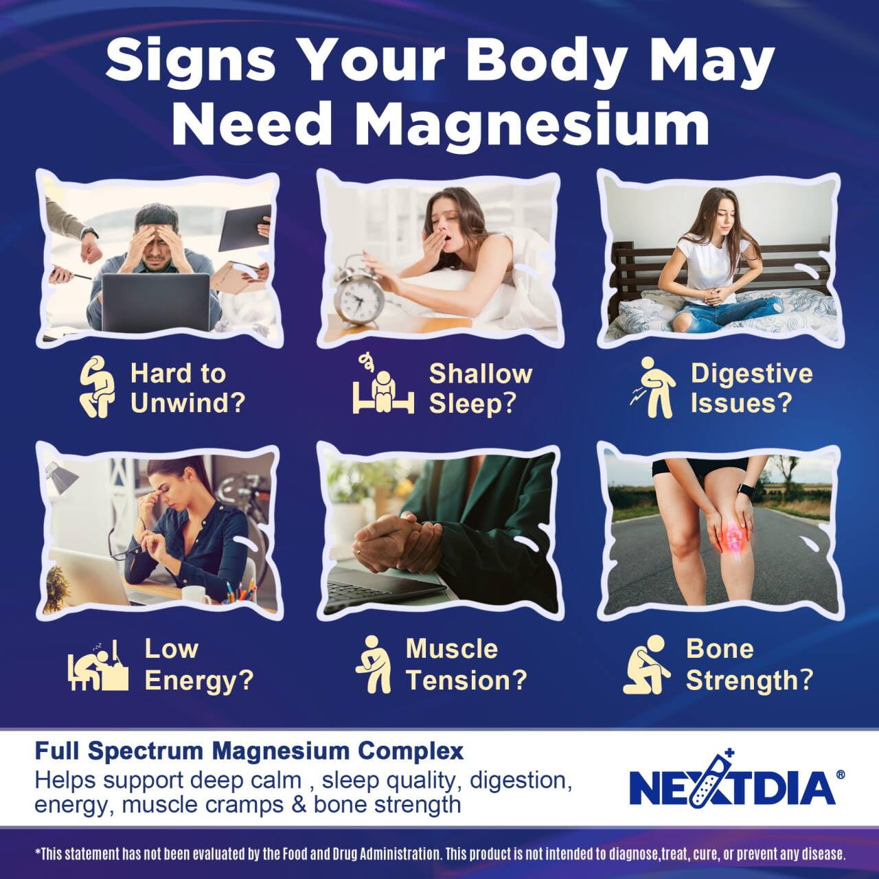 Full Spectrum Magnesium Glycinate Complex 21 in 1 Gummies for Deep Calm Sleep, 12 Forms Magnesium Citrate Malate Taurate Orotate for Women Men + Probiotics w/Ashwagandha, L-Theanine, GABA, 120Cts Nextdia uk supplements