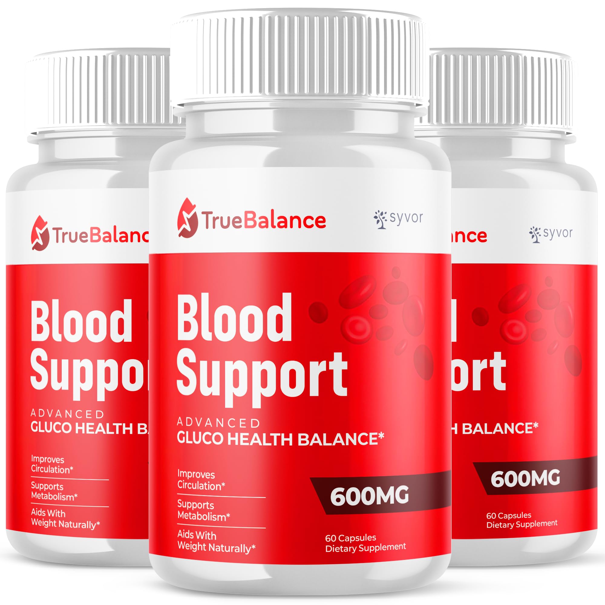 (3 Pack) True Balance Capsules, Official TrueBalance Glycogen Support Pills with All Natural Ingredients, Advanced Formula Support Supplement with Max Strength Vitamins for Women & Men (180 Capsules) Syvor uk supplements