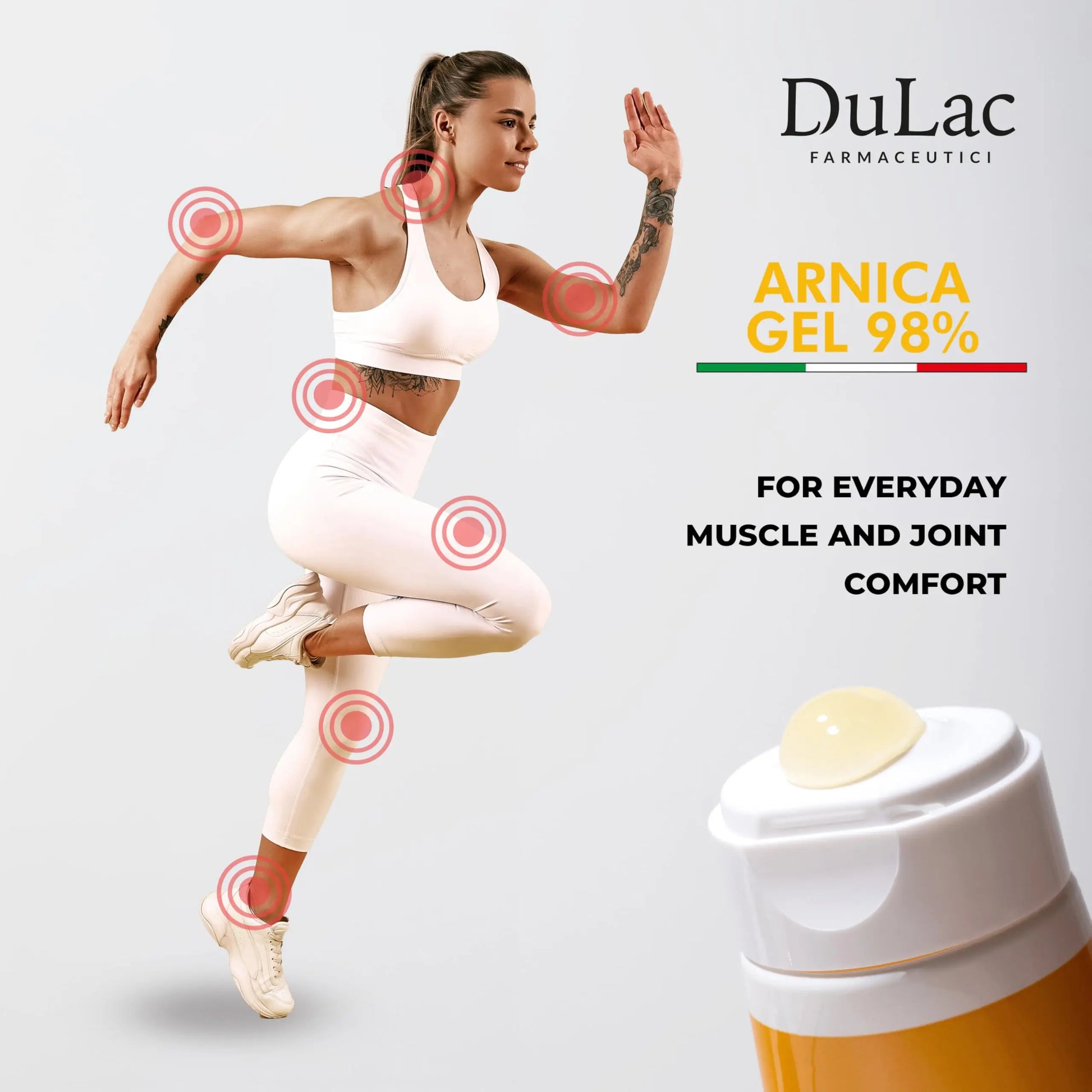 Dulac Arnica Body Massage Gel – Water-Based Cosmetic Massage Gel with Arnica Montana, Fast-Absorbing Lightweight Texture, Non-Greasy Feel, Dermatologically Tested, 1.7 Fl Oz DULÀC FARMACEUTICI 1982 uk supplements