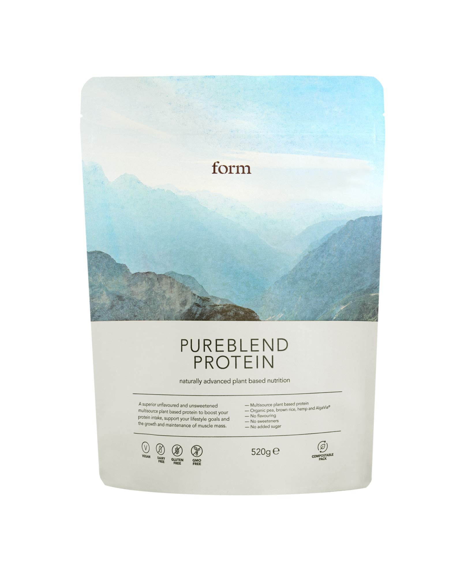 Form Pureblend Protein - Unflavoured and Unsweetened Vegan Protein Powder Form uk supplements