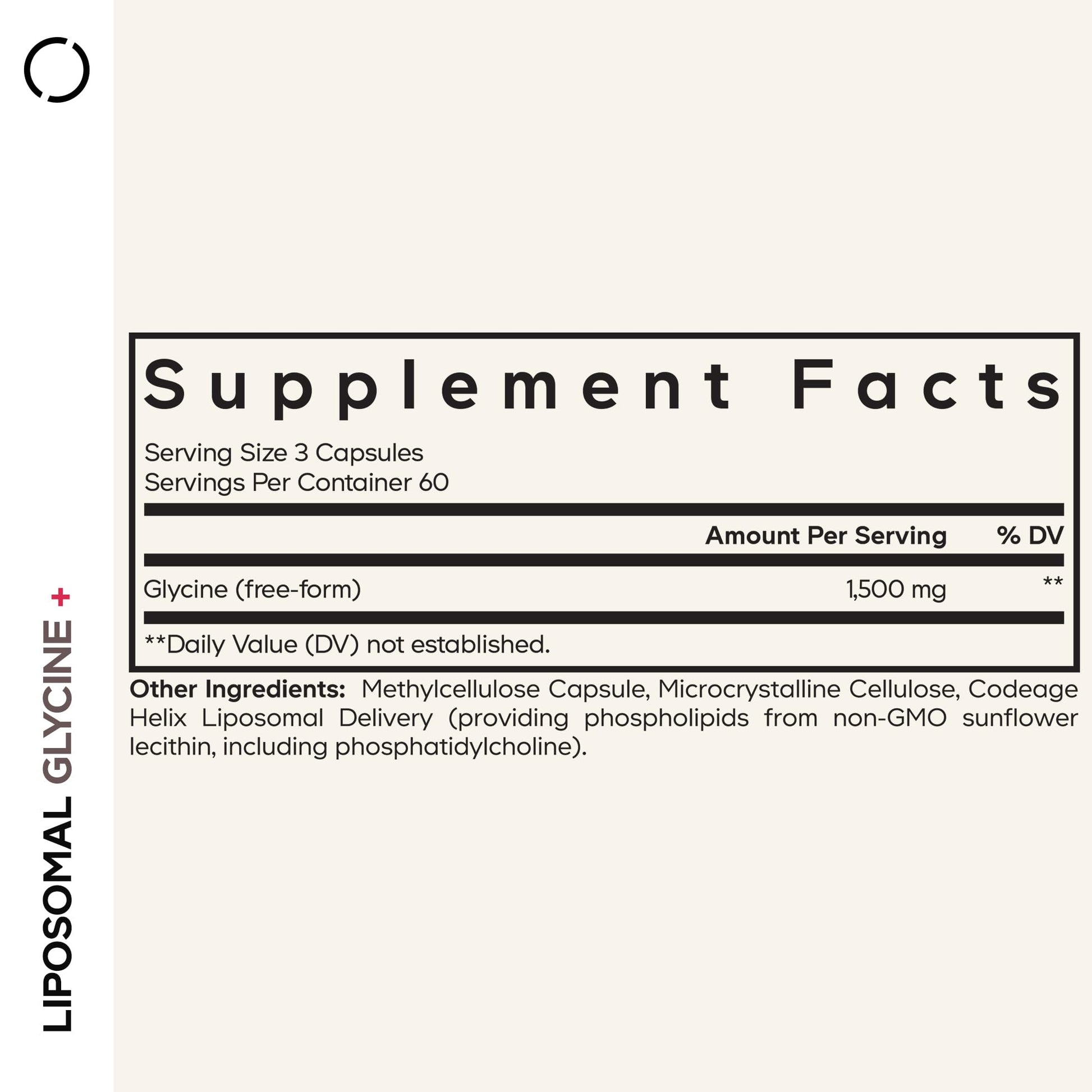 Codeage Liposomal Glycine+ Supplement - Free-Form Glycine 1,500 mg with Liposomal Delivery - 2-Month Supply - Amino Acid Capsules - Protein Support - Glycine Vitamins - 180 Capsules Codeage uk supplements