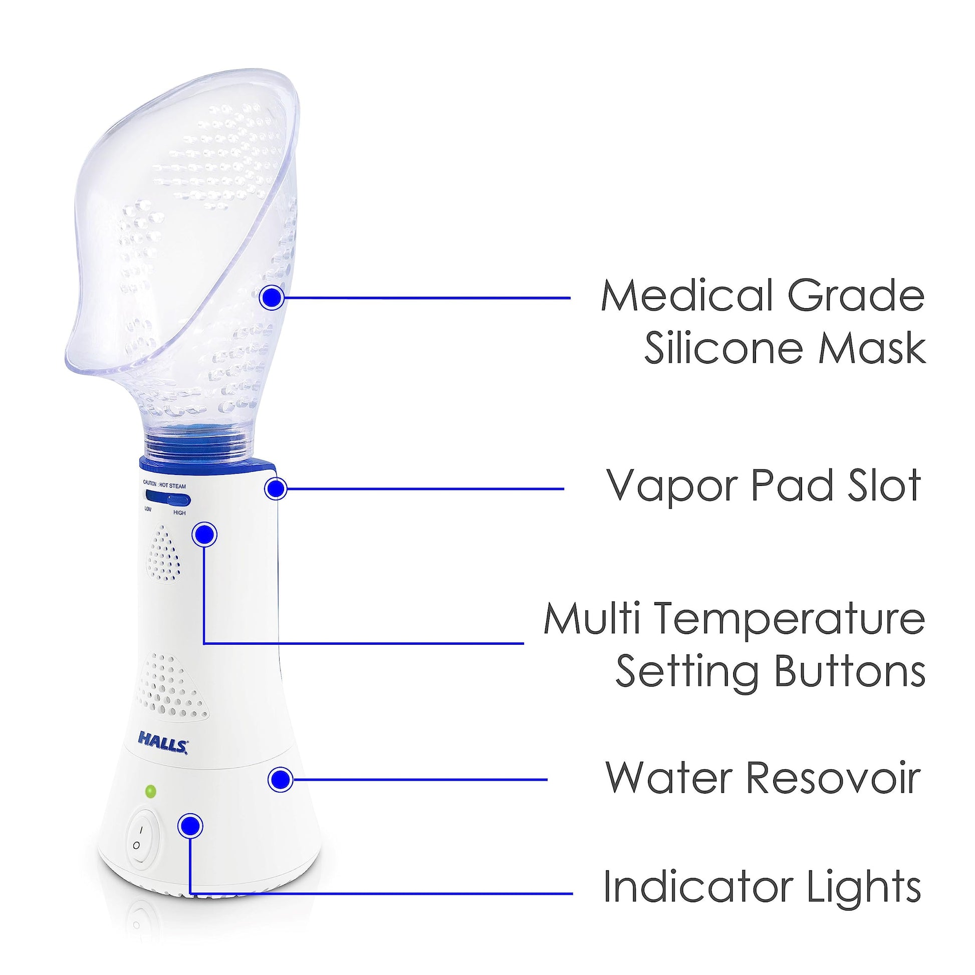 Crane x HALLS Corded Personal Steam Inhaler for Sinus, Congestion, Cough, & Cold Relief Crane uk supplements