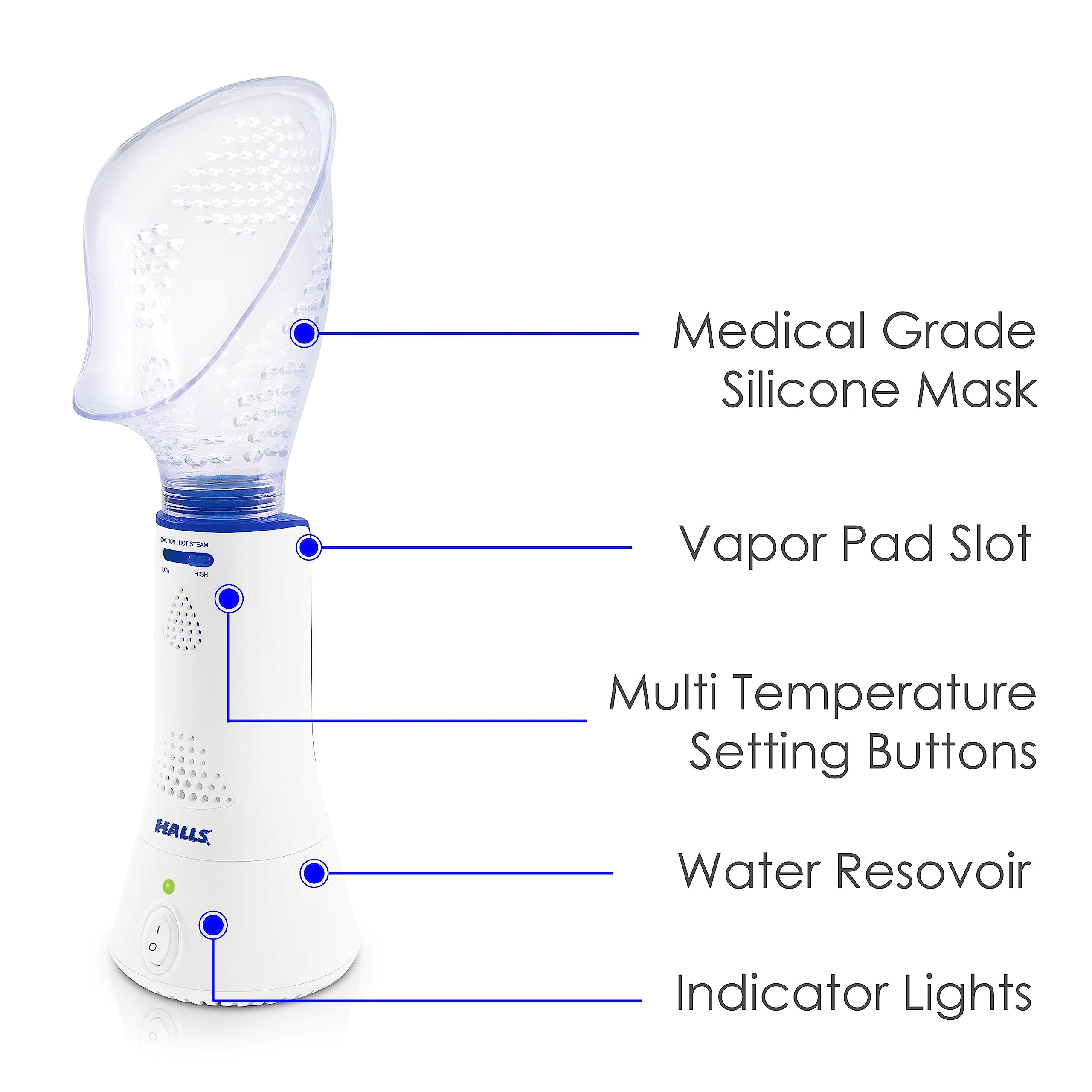 Crane x HALLS Corded Personal Steam Inhaler for Sinus, Congestion, Cough, & Cold Relief Crane uk supplements