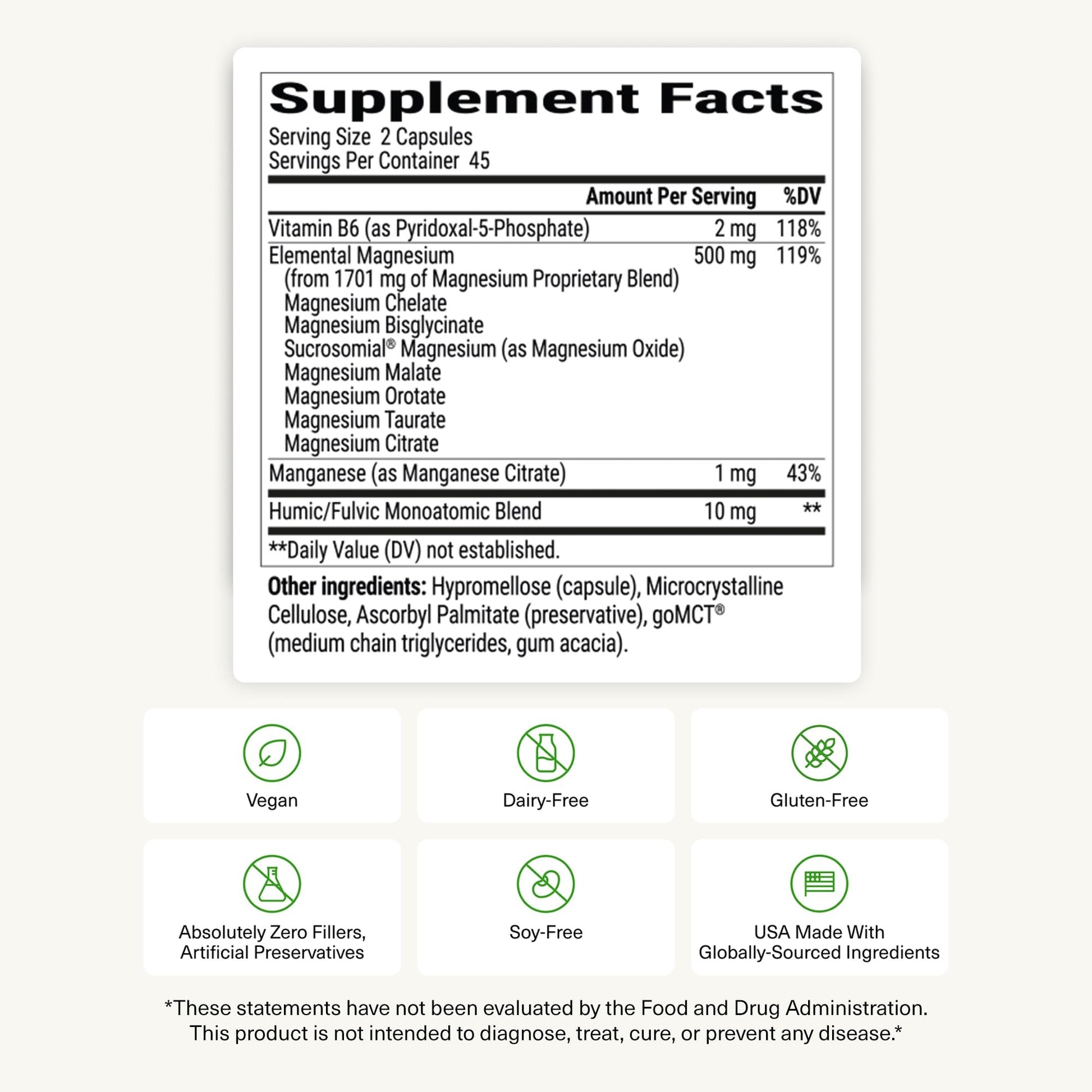 BIOptimizers Magnesium Breakthrough Supplement with 500mg - 7 Forms of Magnesium: Glycinate, Malate, Citrate, and More - Natural Support for Sleep and Cognitive Function -90 Capsules- Calming Vitamins BIOptimizers uk supplements