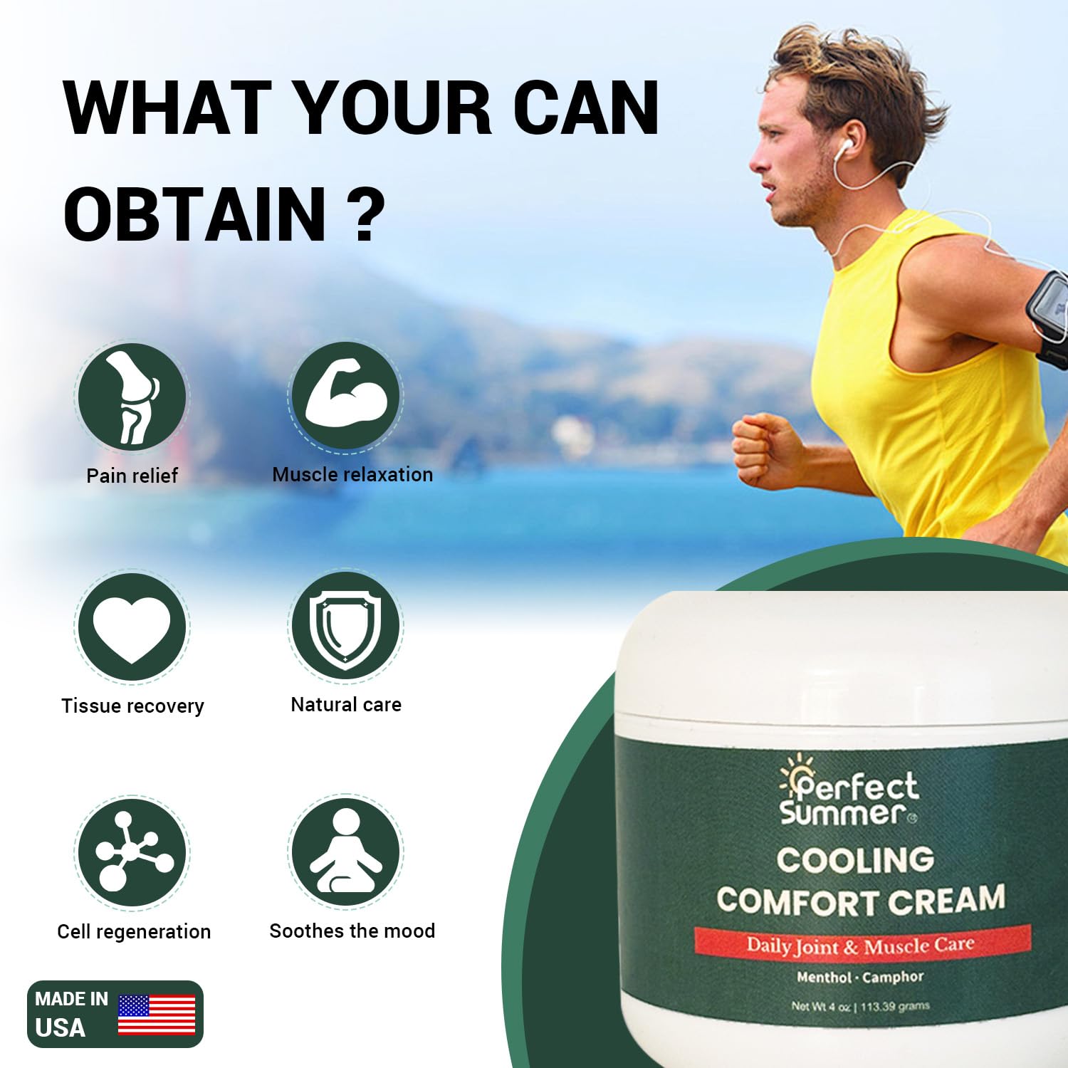 Perfect Summer Cooling Comfort Cream – Muscle Rub & Joint Care – Cooling Relief for Back, Neck, Shoulders & Knees – Non-Greasy, Fast-Absorbing Topical Cream, 4 oz Generic uk supplements