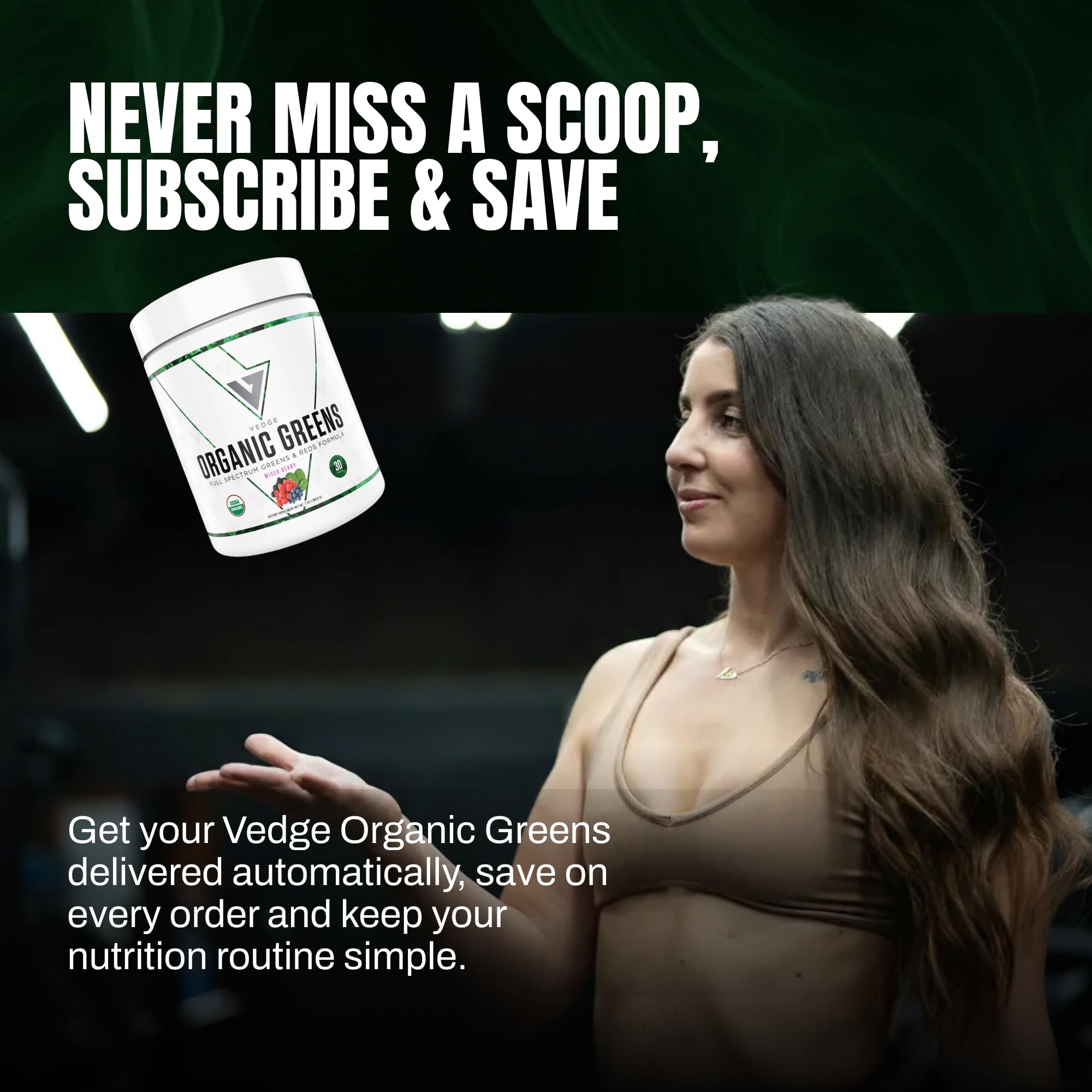 VEDGE Nutrition Organic Greens - Vegan Plant-Based Greens Superfood Powder - Drink Mix for Energy, Antioxidants & Recovery - Full Spectrum Greens for Athletes - 30 Servings - Mixed Berry Flavor VEDGE uk supplements