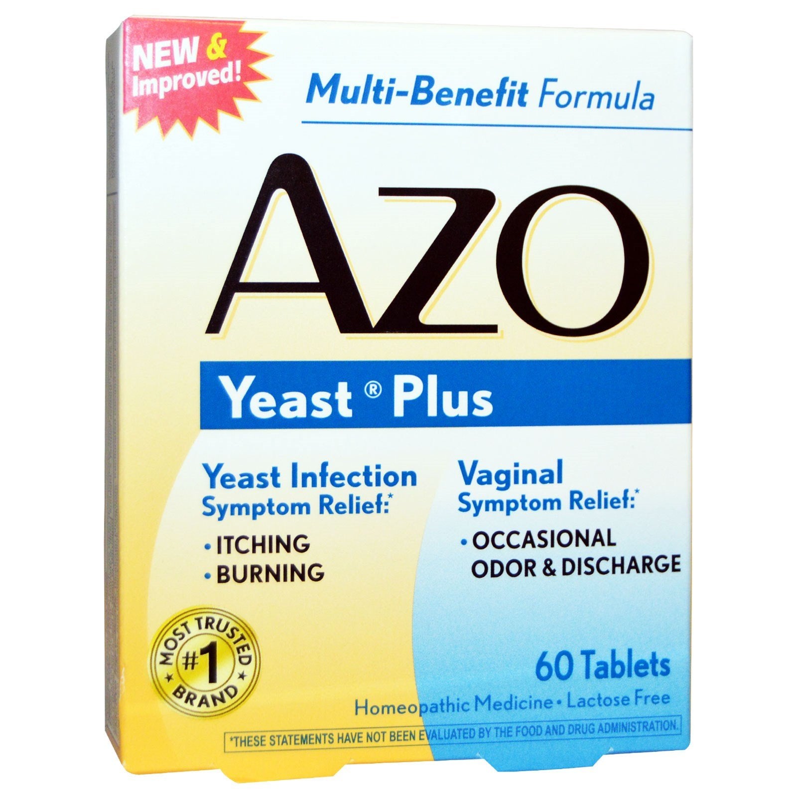 Azo, Yeast Plus, 60 Tablets - 2pc Feulover uk supplements