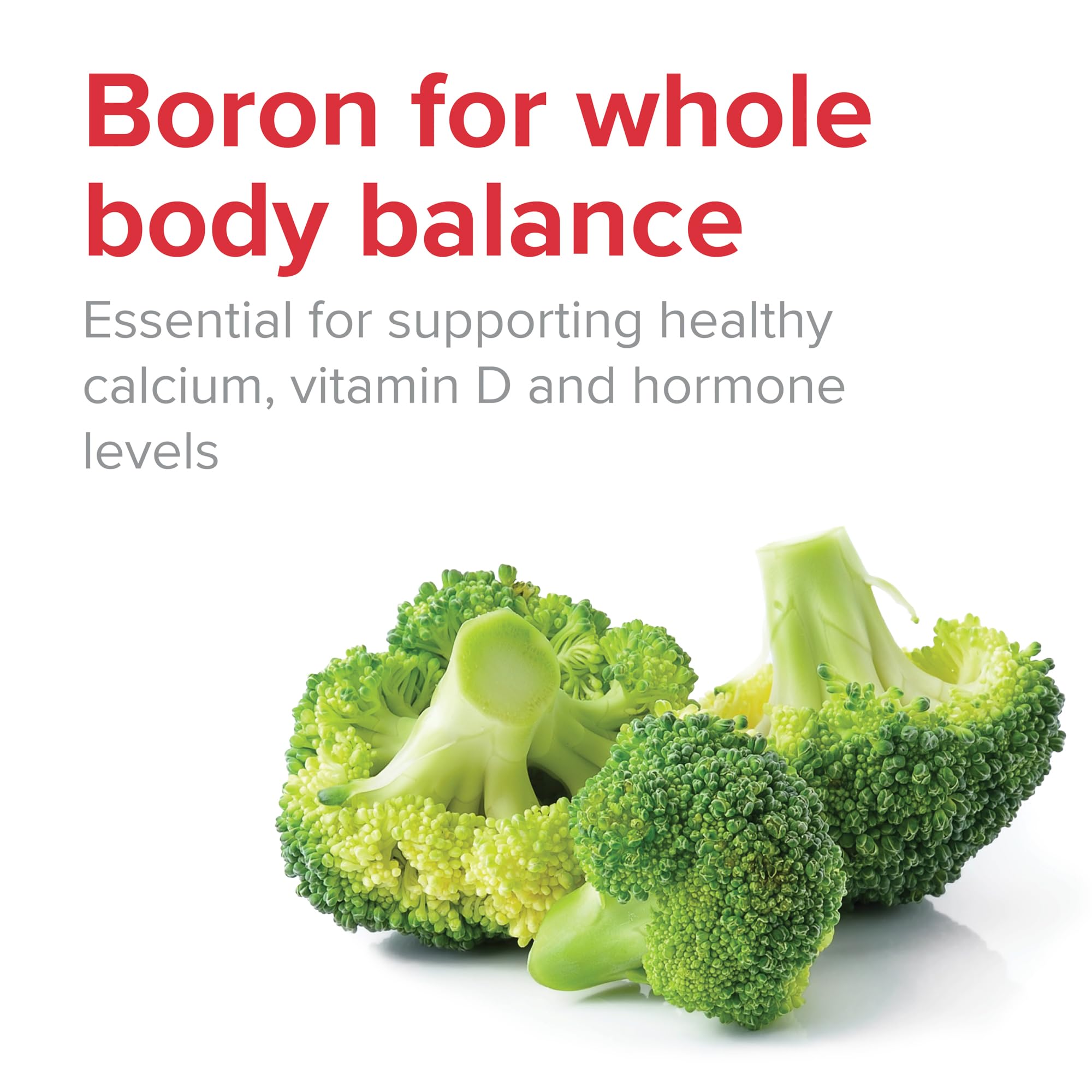 Vibrant Health - Super Natural Boron, Support for Healthy Joints, Hormone Levels, and Connective Tissue with Calcium Fructoborate and Broccoli Powder, Gluten Free, Vegetarian, Non-GMO, 60 Count Vibrant Health uk supplements