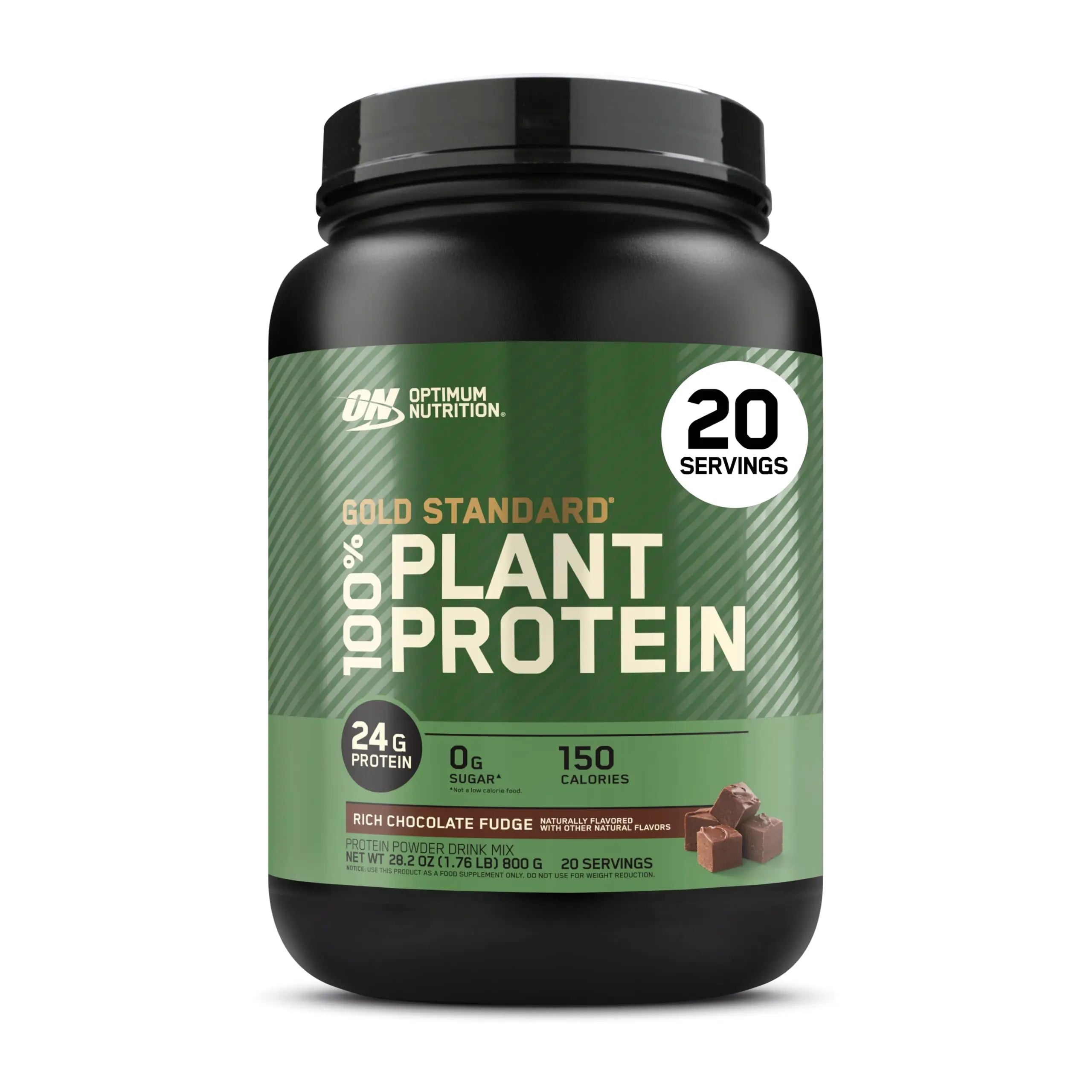 Optimum Nutrition Gold Standard 100% Plant Based Protein Powder, Gluten Free, Vegan Protein for Muscle Support and Recovery with Amino Acids - Rich Chocolate Fudge, 20 Servings (Packaging May Vary) Optimum Nutrition uk supplements