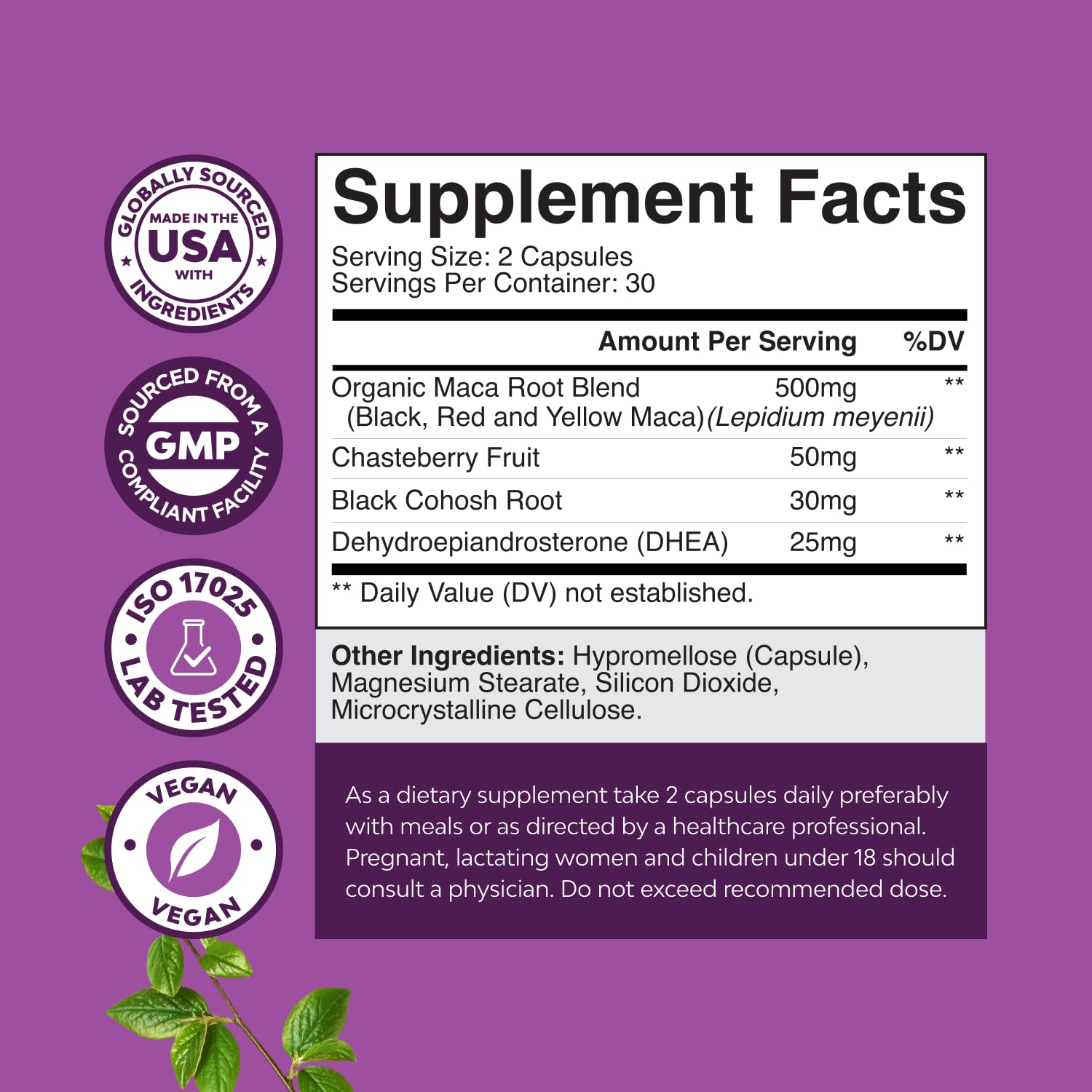 Complete Perimenopause Supplement for Women - Multibenefit Menopause Ease for Women with Maca Root Vitex Berry & Black Cohosh for Hot Flashes Night Sweats Hormone Balance and Mood Support - 60 Count Natures Craft uk supplements