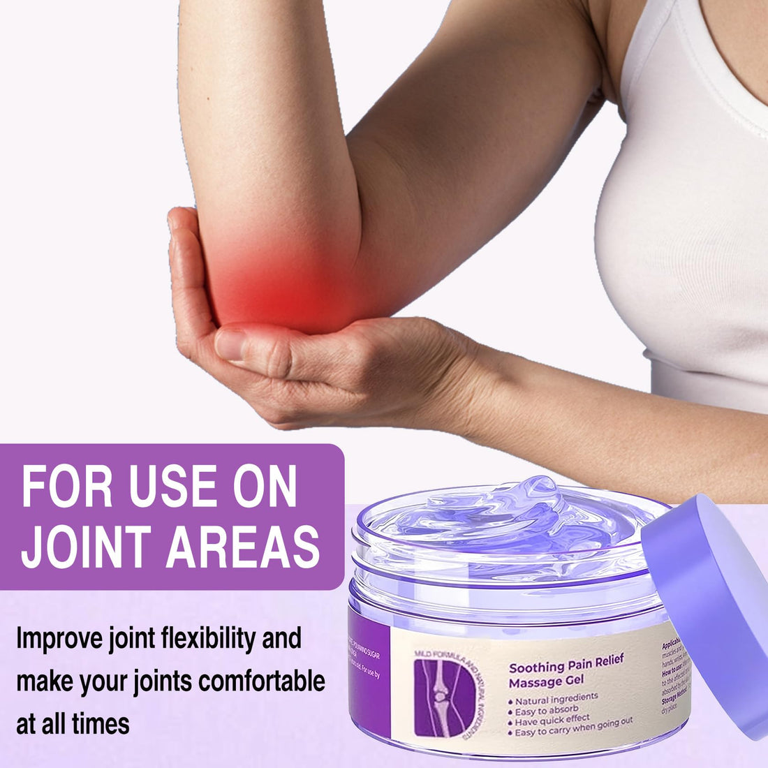 2 PCS Joint Gel Purple Gel，Soothing Pain Relief Massage Cream，Full-Body Joint Effective Soothes for Knees, Lumbar, Hands, Neck and Shoulders PERVALA uk supplements
