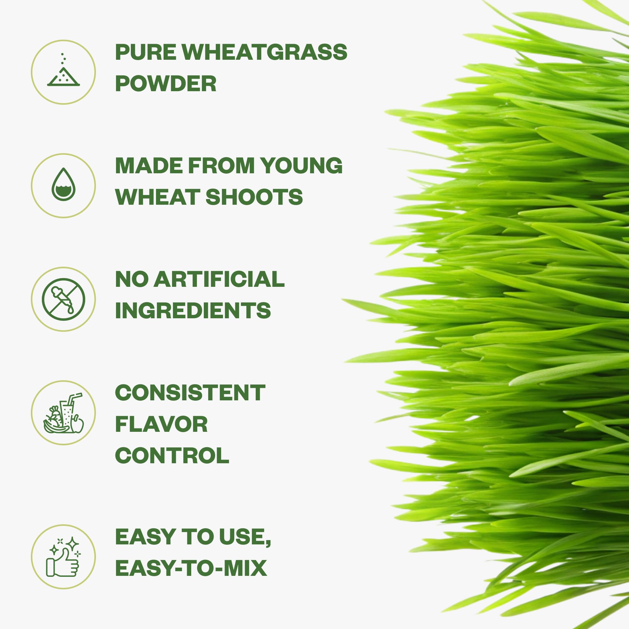 Purisure Wheatgrass Powder, 8oz, Wheat Grass Powder, Green Superfood for Salads, Smoothie and Shakes, Superfood Powder Rich in Immunity Vitamins, Fiber and Minerals, 76 Servings Purisure uk supplements