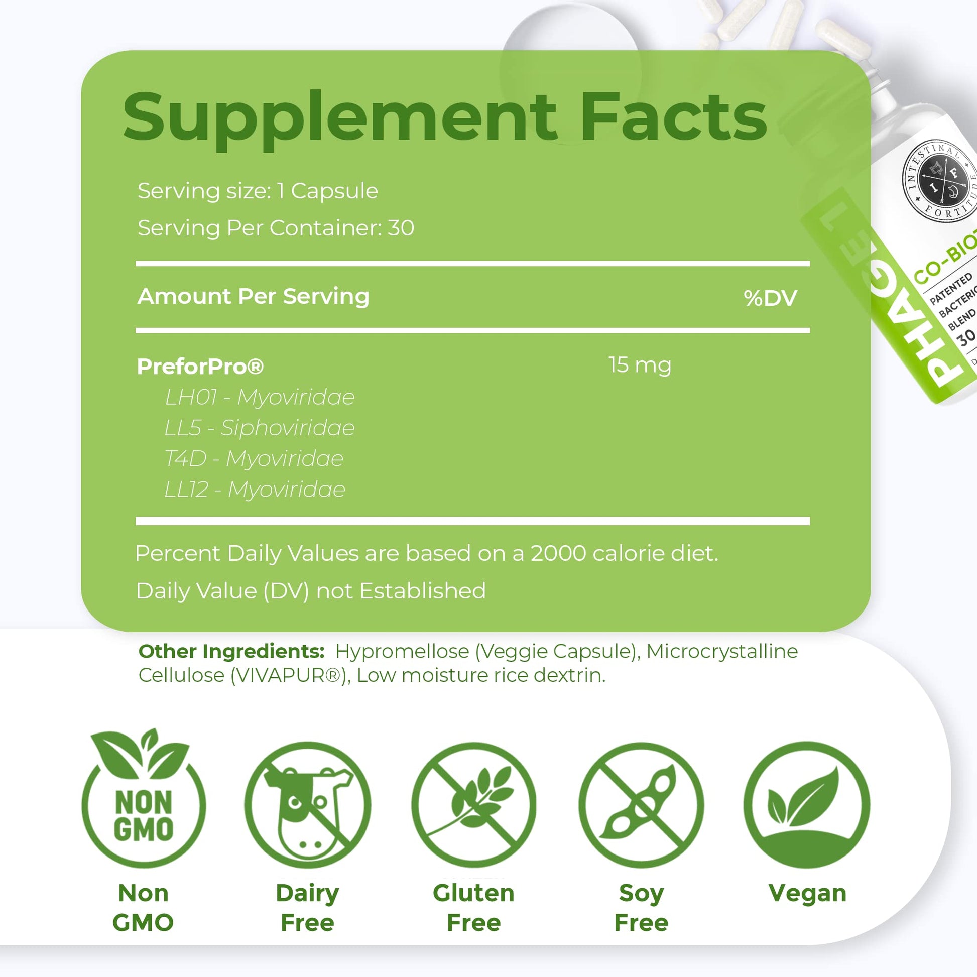 Intestinal Fortitude Phage 1 - Ultimate Gut Health Supplement, Total Restore Intestinal Defense, Patented Bacteriophage Blend for Gut Support, Digestive & Immune System Health, Destroy Bad Bacteria Intestinal Fortitude uk supplements