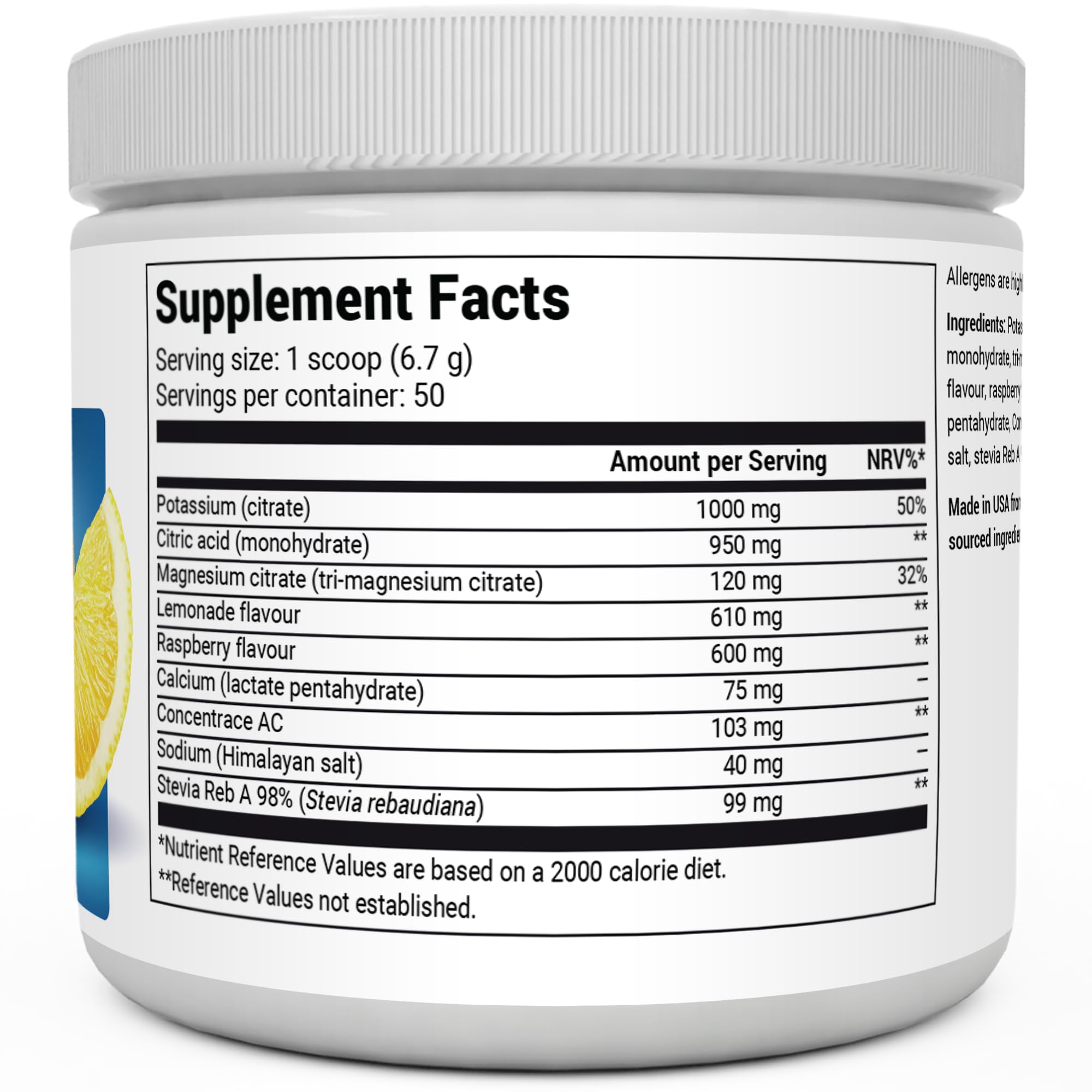 Dr. Berg Electrolyte Powder - Electrolyte Drink Supplements with 1000mg Potassium Dr. Berg Nutritionals uk supplements