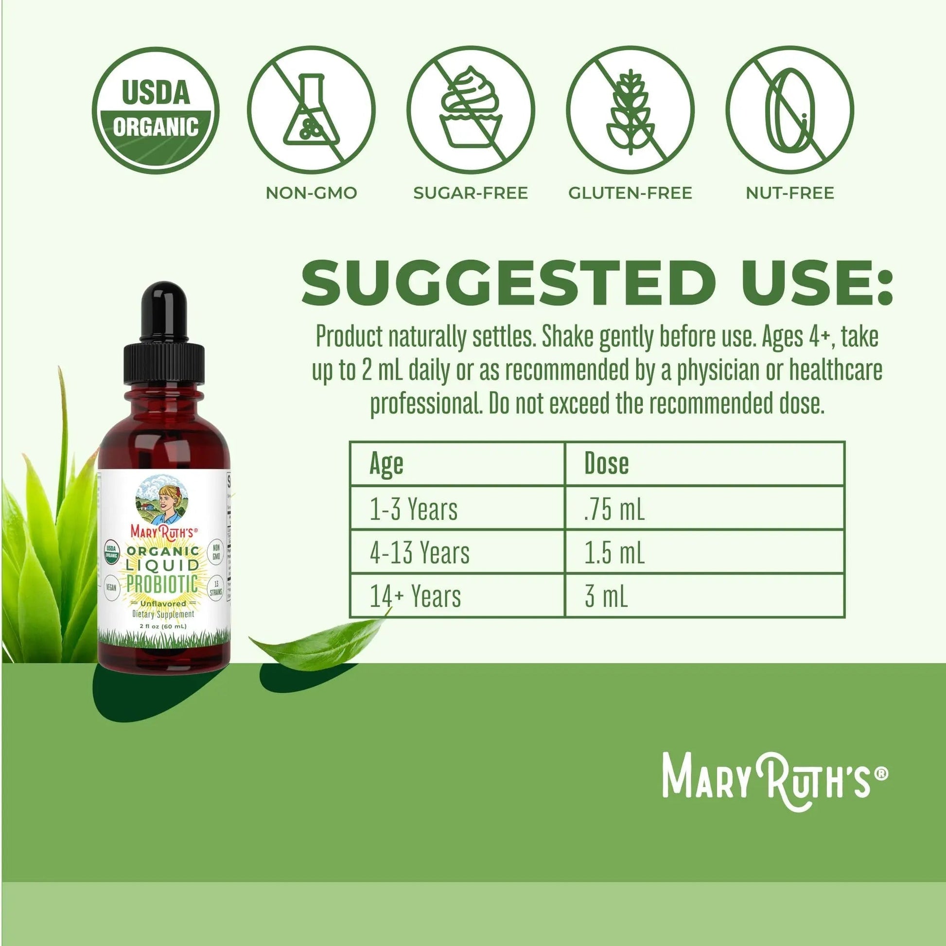 MaryRuth's Morning Multivitamin +Hair Growth (Peach Mango, 15oz), Nighttime Multimineral (Coconut, 15oz) & Probiotic Drops (2oz) | MARYRUTH'S uk supplements