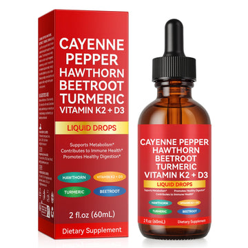 Cayenne Pepper Drops, Cayenne Pepper Extract with Herbal Blend - Includes Hawthorn, Beet Root & Turmeric (1Pack) WHLH & WELL-BEING uk supplements