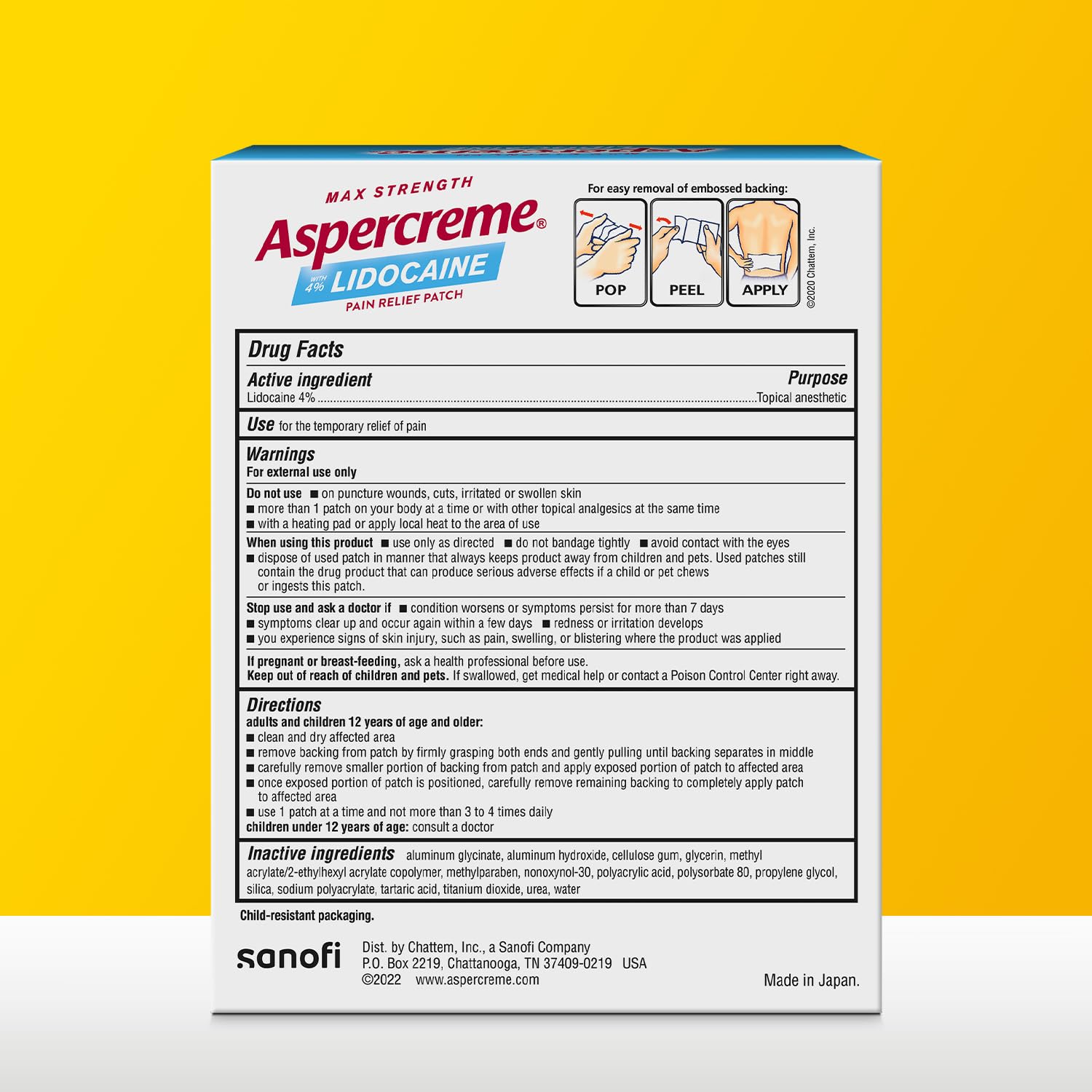 Aspercreme Lidocaine Pain Relief Patch XL for Back, Neck & Shoulder Pain, Topical Patches with Max-Strength 4% Lidocaine & Flexible Fabric Numbs Away Pain, 3 Ct. Aspercreme uk supplements