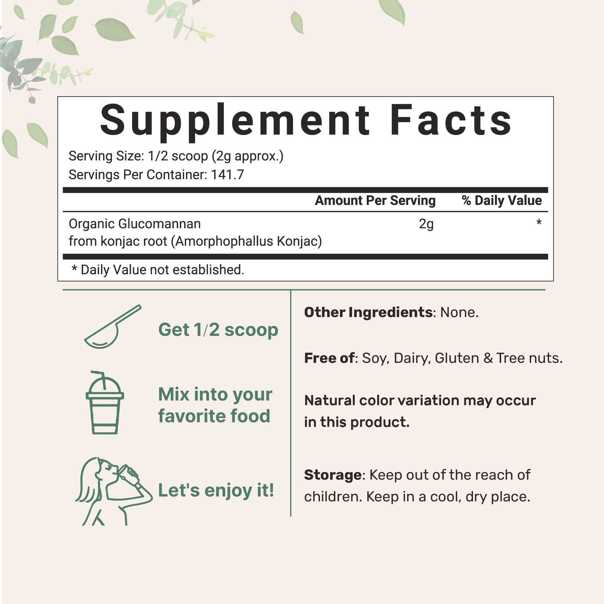 Organic Glucomannan Konjac Root Powder (Konjac Gel Powder), 10 Ounce, Soluble Fiber & Prebiotics Micro Ingredients uk supplements