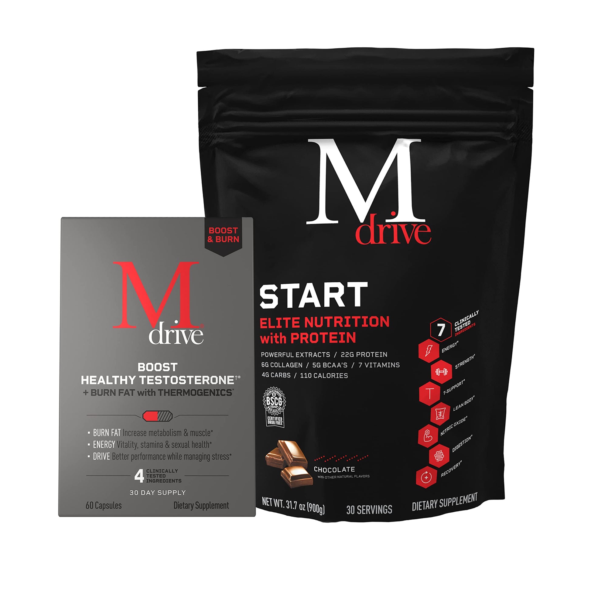 Mdrive Boost & Burn for Men Start Everyday Nutrition & Protein Powder - Natural Energy Mdrive uk supplements