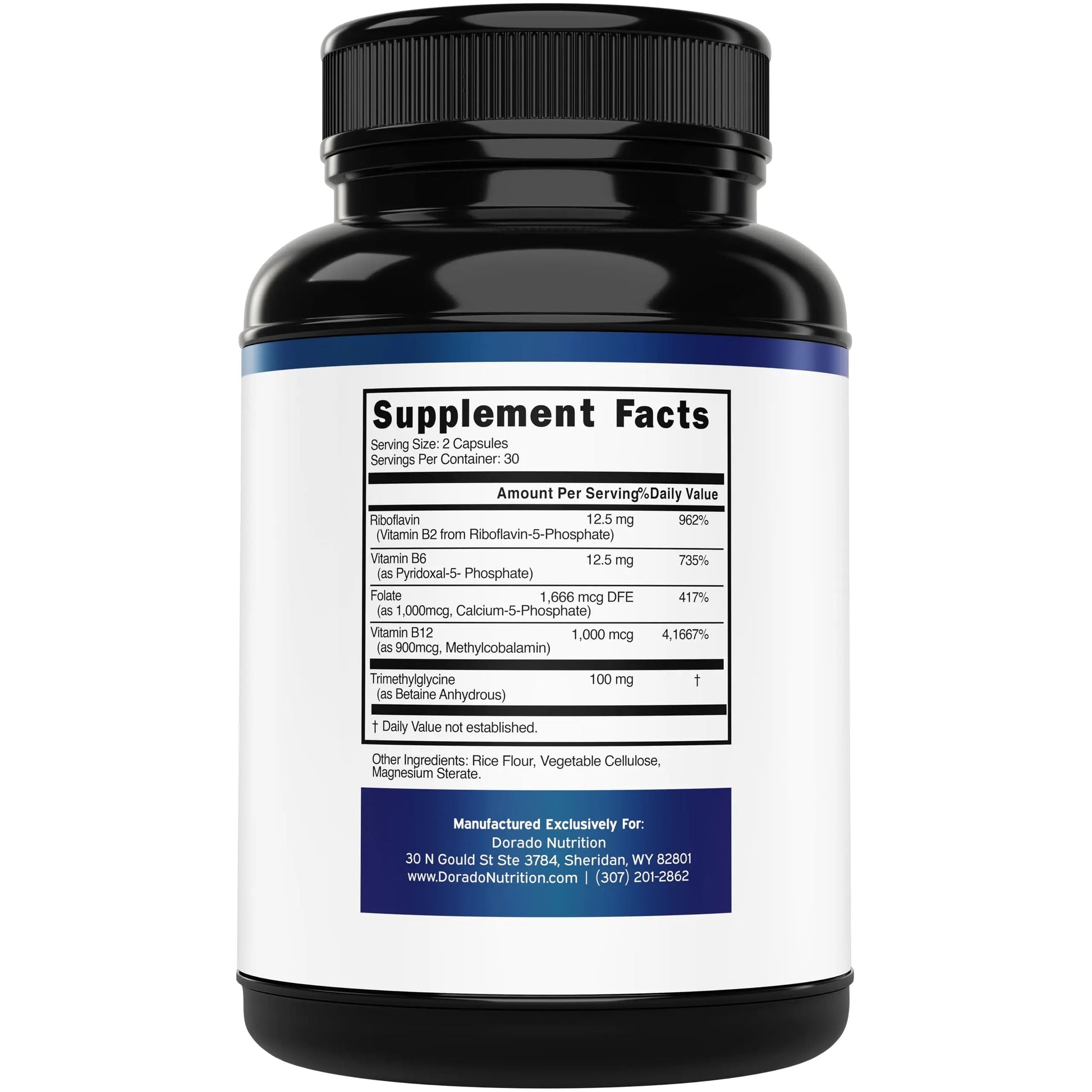 Methylated Multivitamin (Methylated and Activated Vitamins Only - Methylated B Complex with Trimethylglycine (TMG) and Methylfolate) DORADO NUTRITION uk supplements
