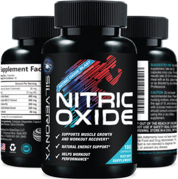 Extra Strength Nitric Oxide Supplement L Arginine 3X Strength - Citrulline Malate, AAKG SILVERONYX uk supplements