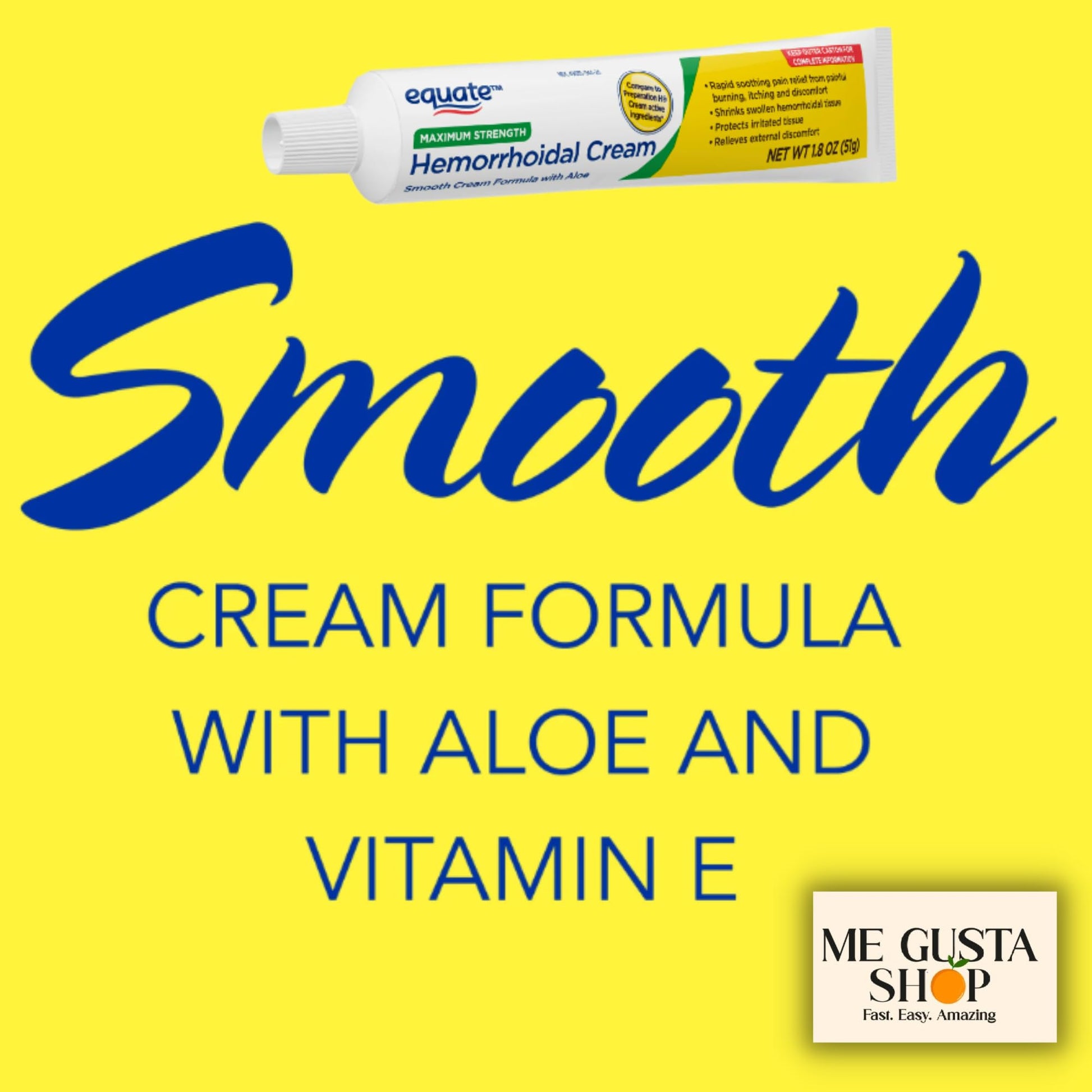 Equate Hemorrhoidal Cream,1.8 Oz (Pack of 02) Total 2 + me Gusta Sticker ME GUSTA SHOP uk supplements