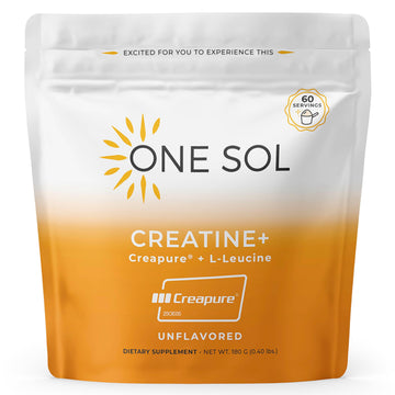 One Sol Creatine for Women, All Natural Women’s Creatine Powder w Creapure & Leucine, Increase Lean Muscle Mass, Reduce Recovery Time, Promotes Brain & Bone Health (Unflavored, 60 Servings) One Sol uk supplements