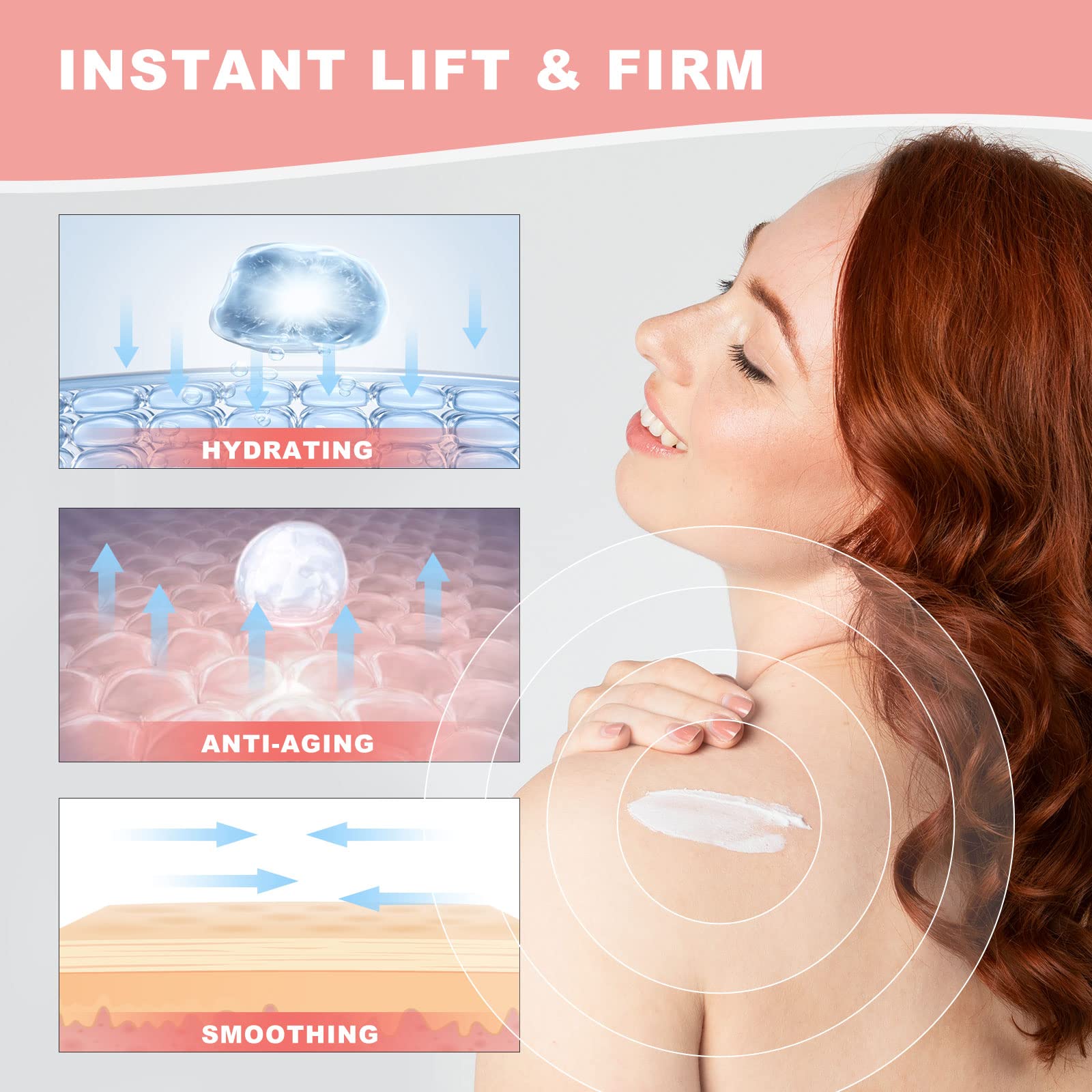 Hibiscus and Honey Firming Cream, Skin Tightening Lotion, Reduces the Look of Neck Lines CITYGOO uk supplements