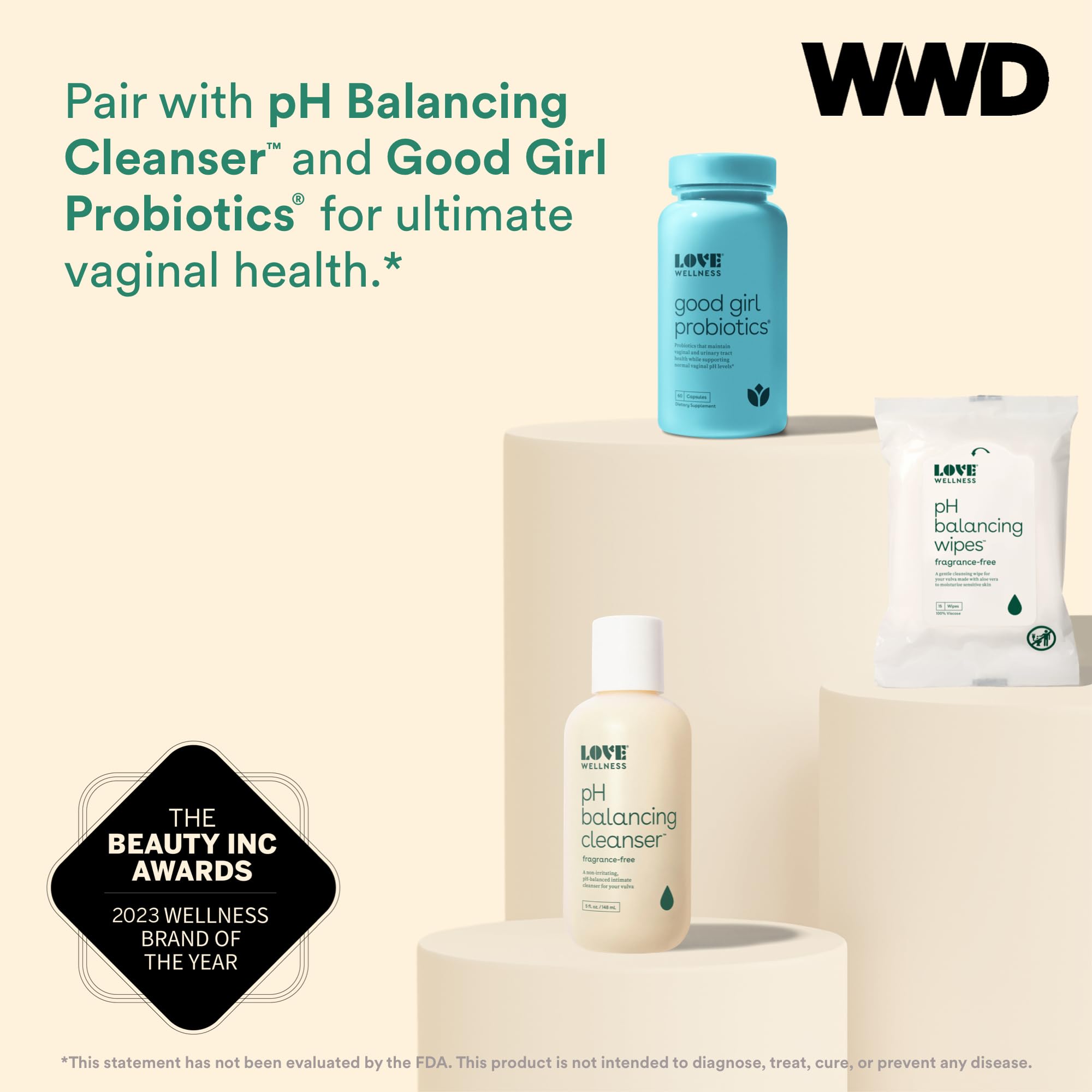 Love Wellness pH Balancing Wipes for Women | Feminine Hygiene for Cleansing with Aloe Vera Love Wellness uk supplements
