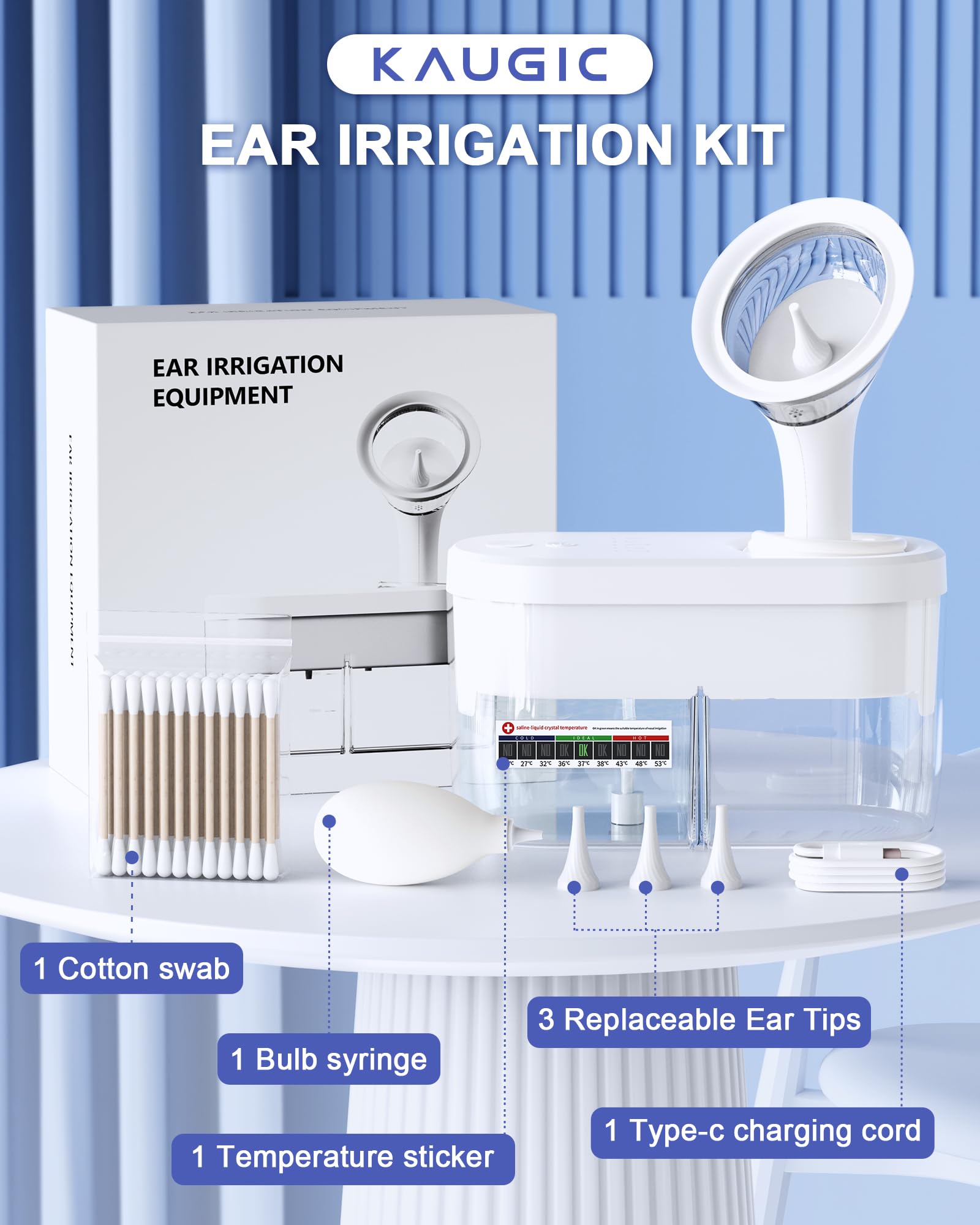 Water Powered Ear Cleaner, Ear Wax Removal Kit with Sewage System KAUGIC uk supplements