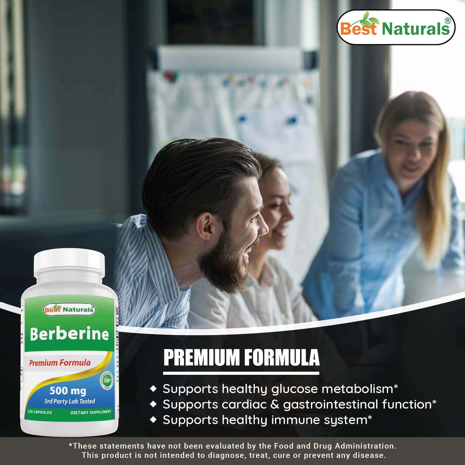Best Naturals Berberine 500mg 120 Capsules - Supports Immune Function, Cardiovascular Best Naturals uk supplements
