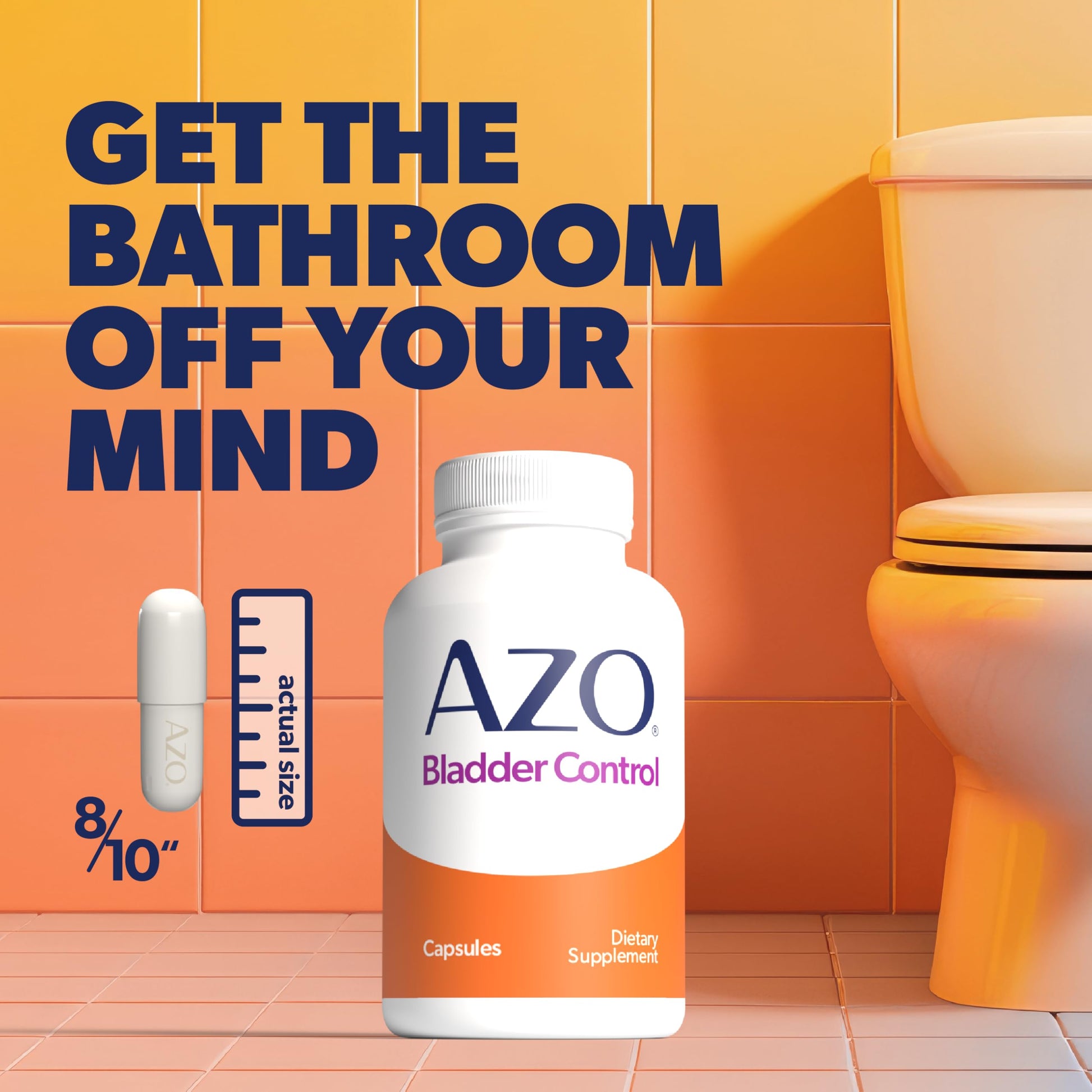 AZO Bladder Control with Go-Less Daily Supplement | Helps Reduce Occasional Urgency, leakage due to laughing, sneezing and exercise††† | 72 Capsules AZO uk supplements