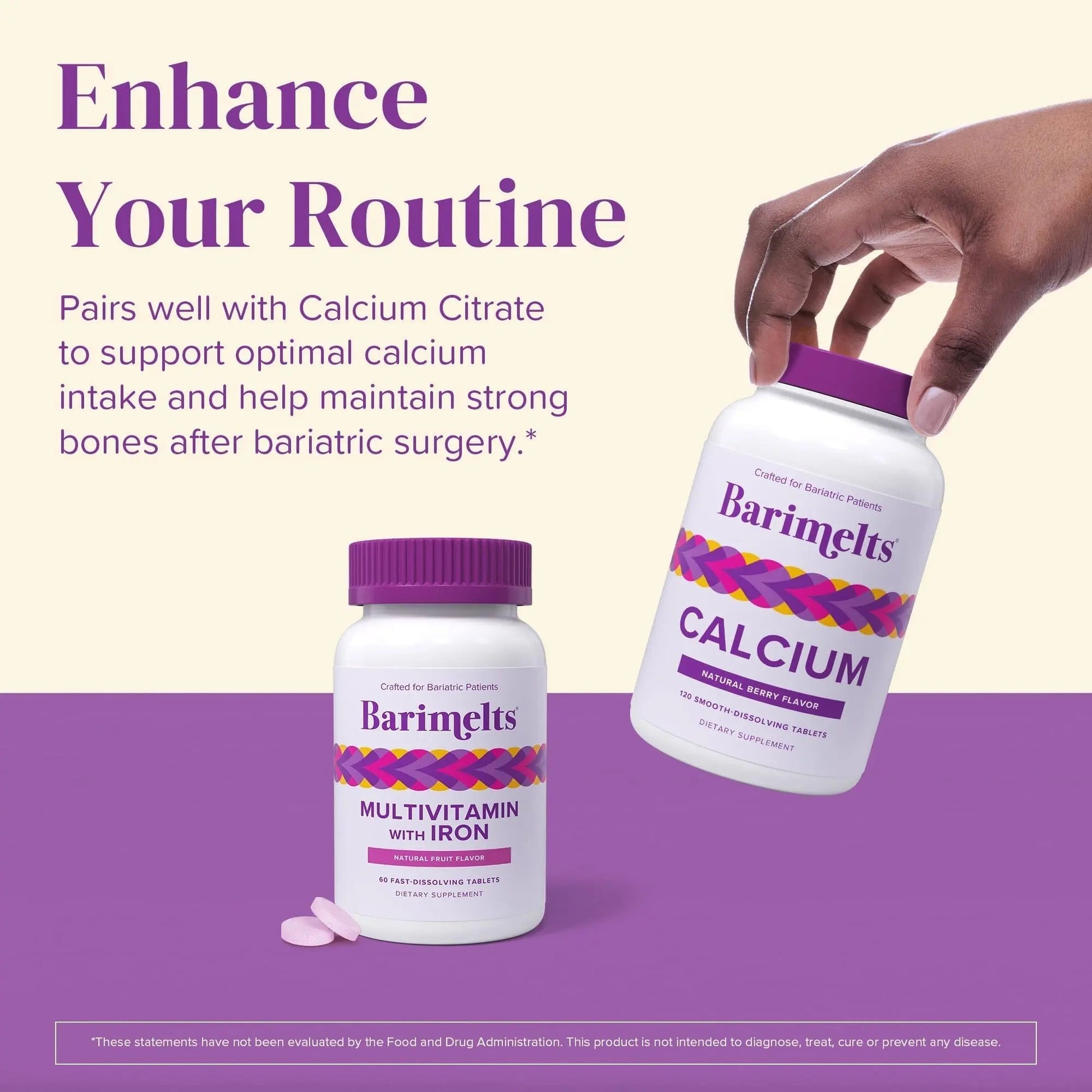 BariMelts Bariatric Multivitamin with Iron, 60 Fast-Dissolving Tablets (1-Month Supply), Sugar-Free Bariatric Vitamins for Women, Natural Fruit Flavor BariMelts uk supplements