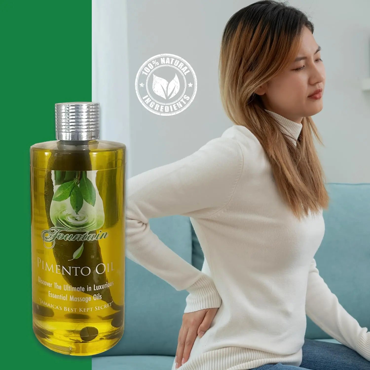 Fountain Pimento Oil 3.5oz for Natural Massage Therapy, Muscle Relief Oil Fountain uk supplements