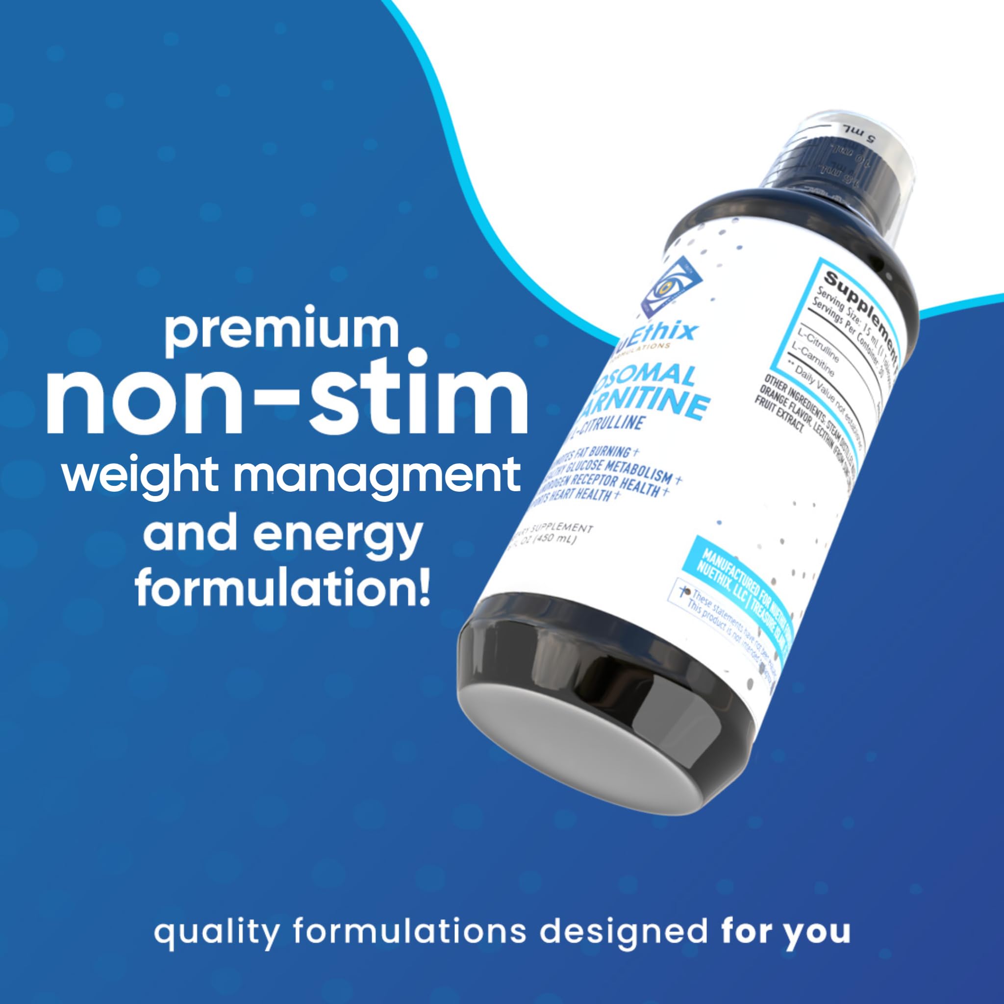 NuEthix Formulations Lipsomal L-Carnitine Supplement 600mg with L-Citrulline 1000mg NuEthix Formulations uk supplements
